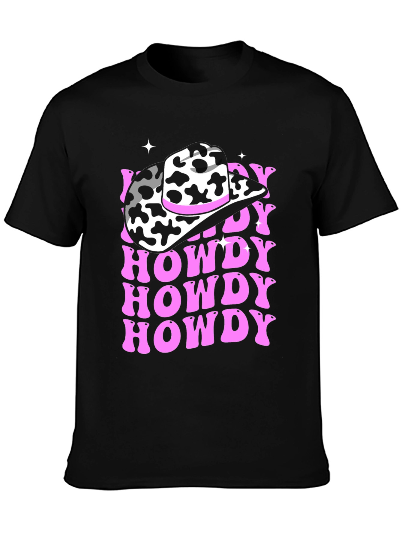 Howdy Cow Print T-Shirt Western Graphic Tee
