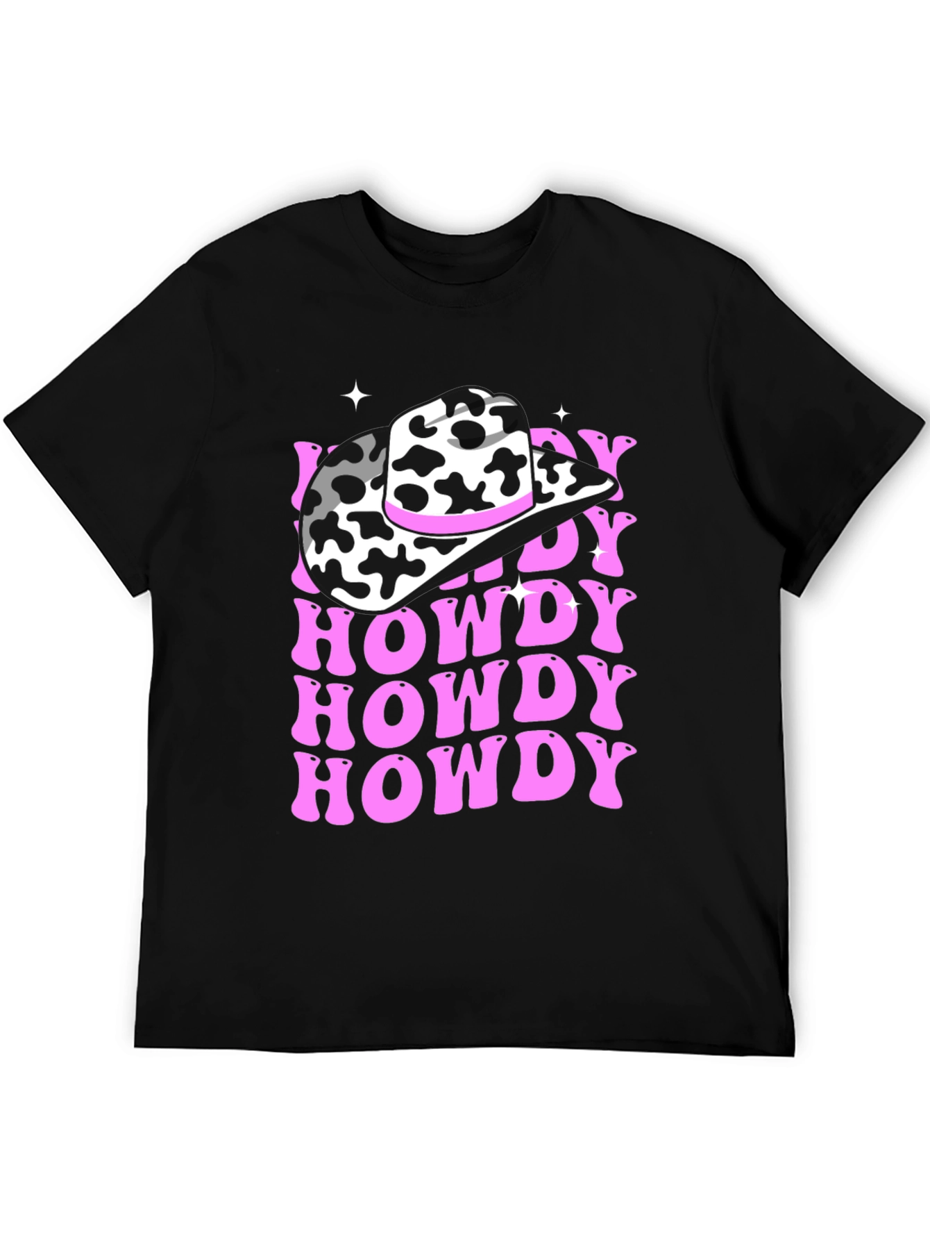 Howdy Cow Print T-Shirt Western Graphic Tee
