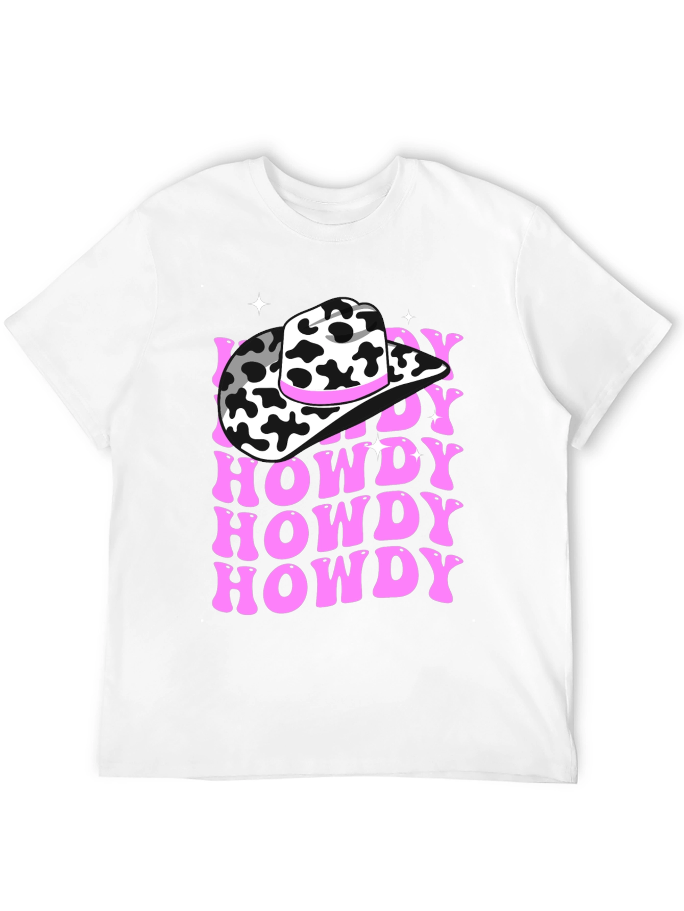 Howdy Cow Print T-Shirt Western Graphic Tee
