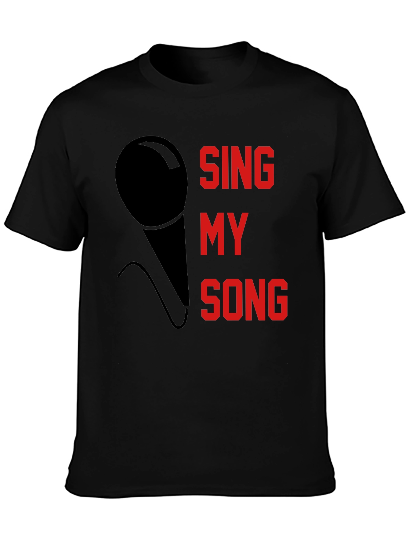 Sing My Song Graphic T-Shirt - Black