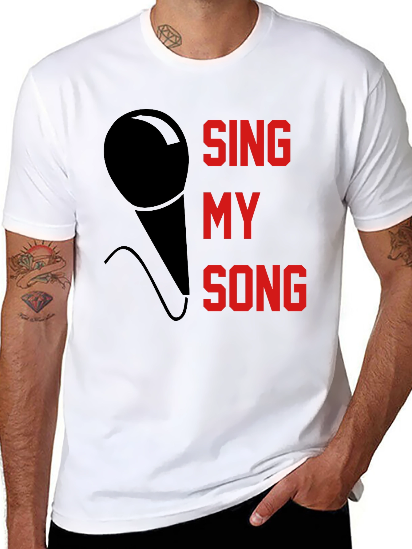 Sing My Song Graphic T-Shirt - Black