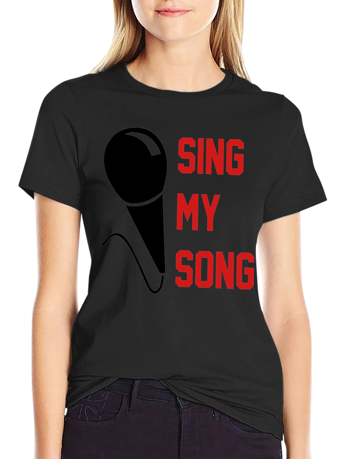 Sing My Song Graphic T-Shirt - Black