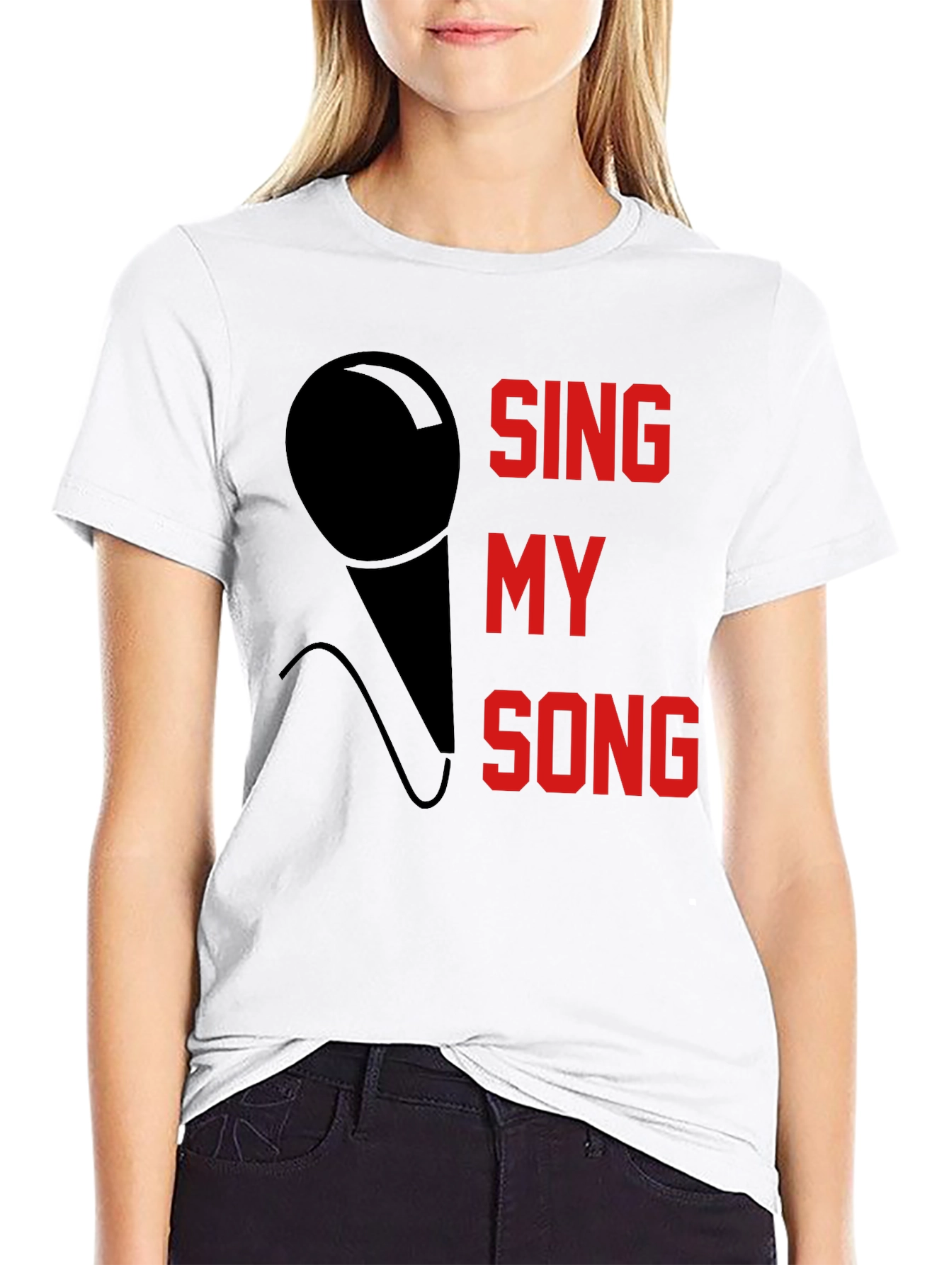 Sing My Song Graphic T-Shirt - Black