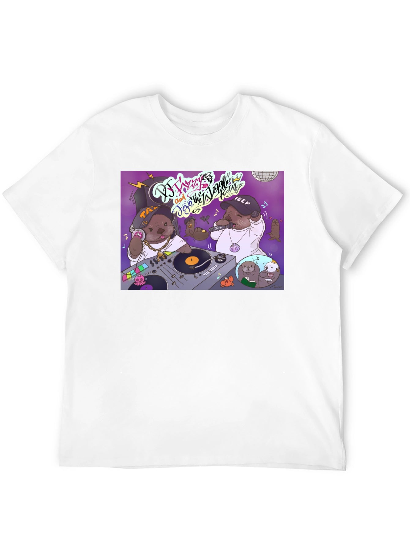DJ Otter Hip Hop Graphic T-Shirt