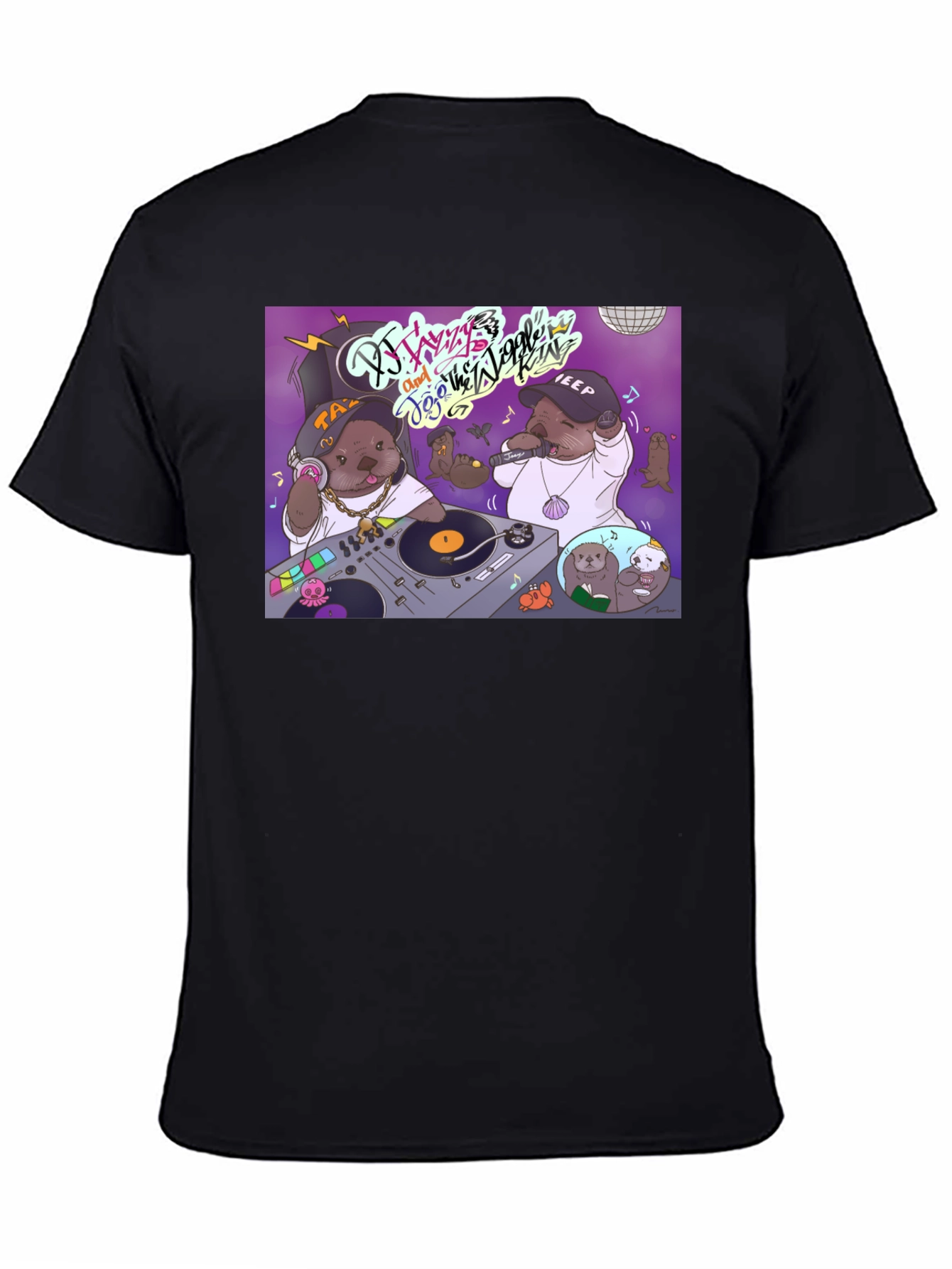 DJ Otter Hip Hop Graphic T-Shirt