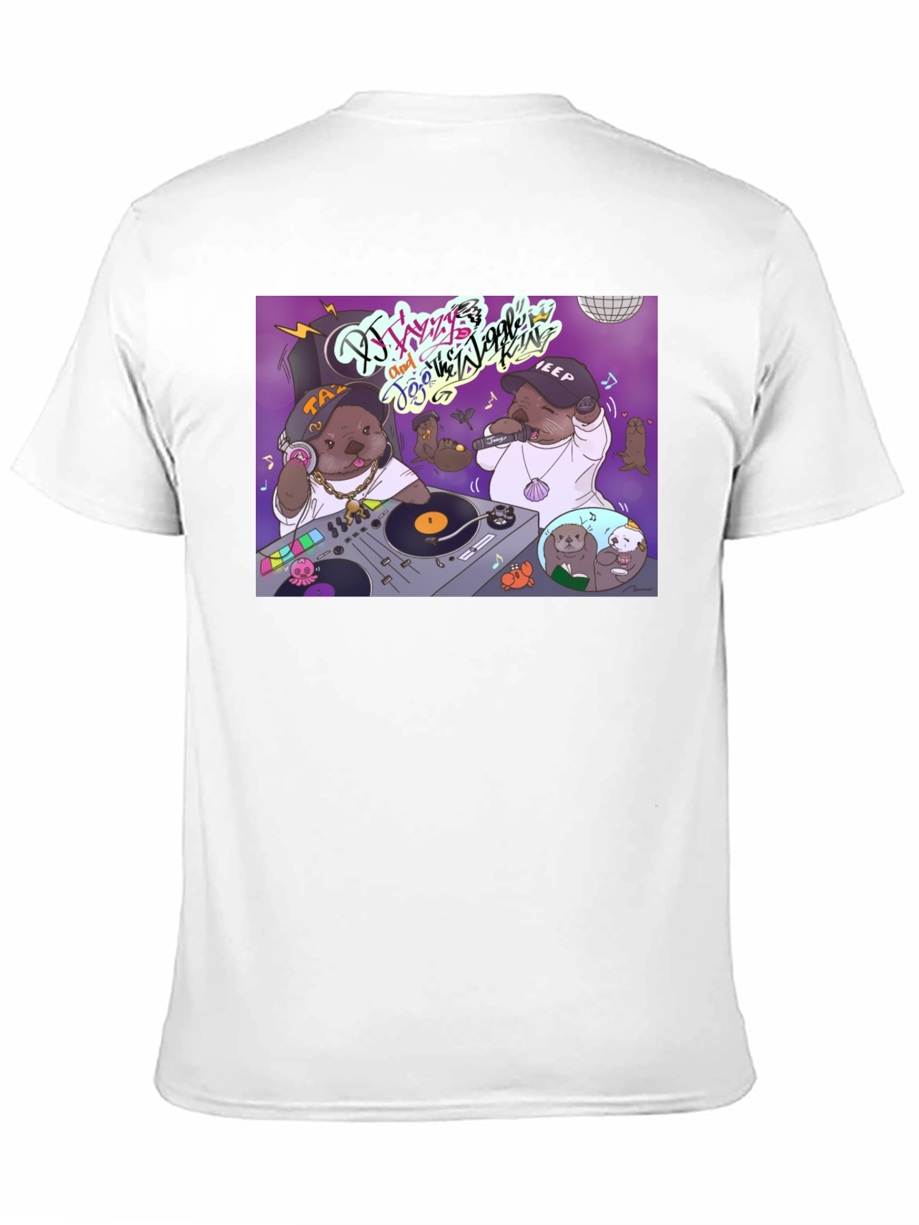 DJ Otter Hip Hop Graphic T-Shirt