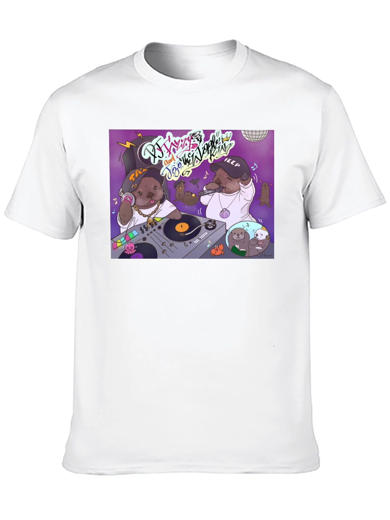 DJ Otter Hip Hop Graphic T-Shirt