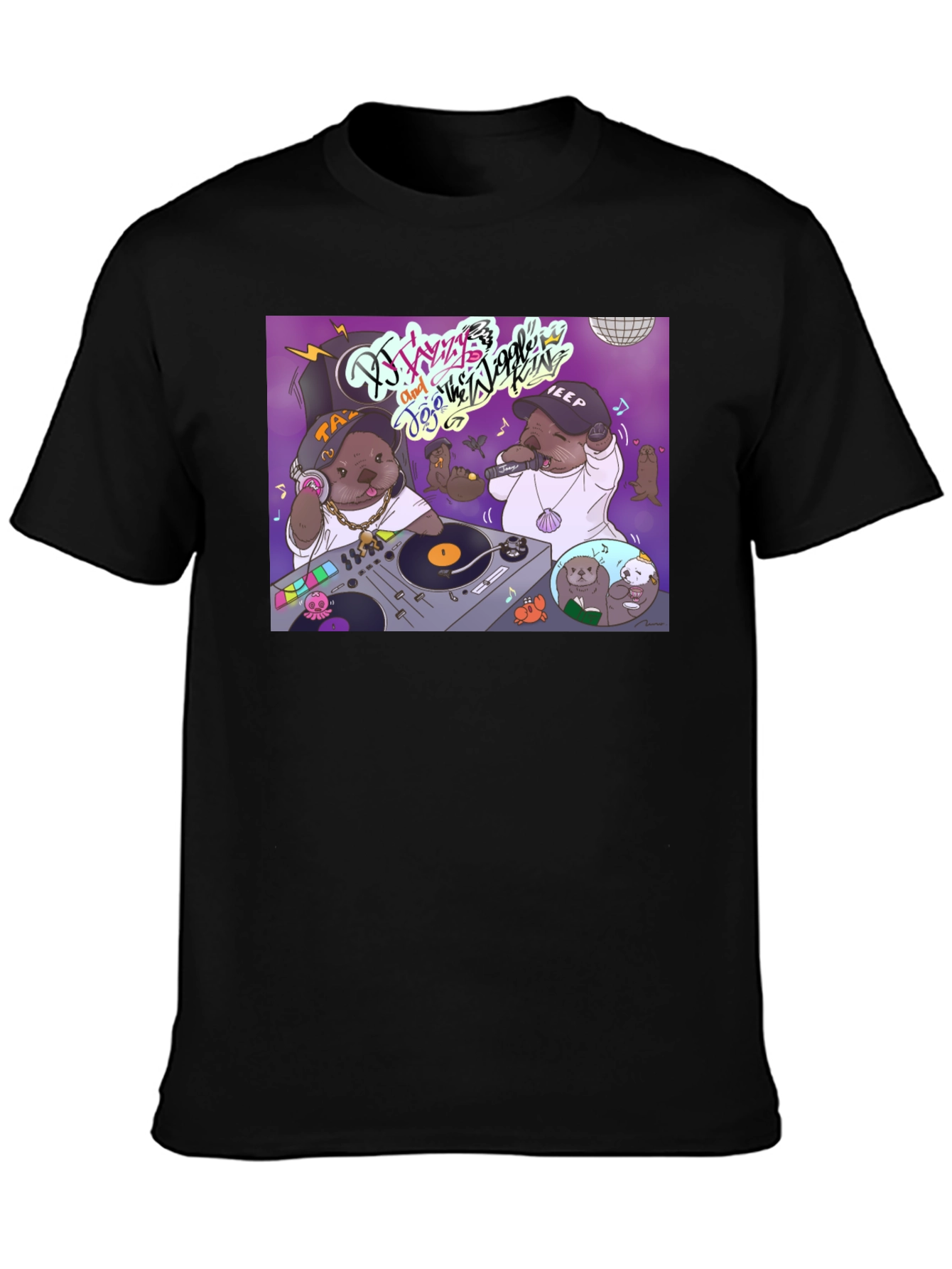 DJ Otter Hip Hop Graphic T-Shirt