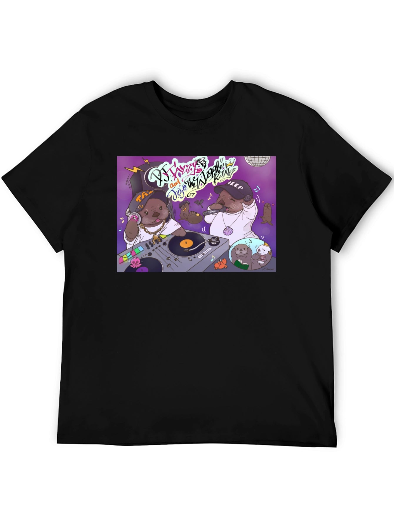 DJ Otter Hip Hop Graphic T-Shirt