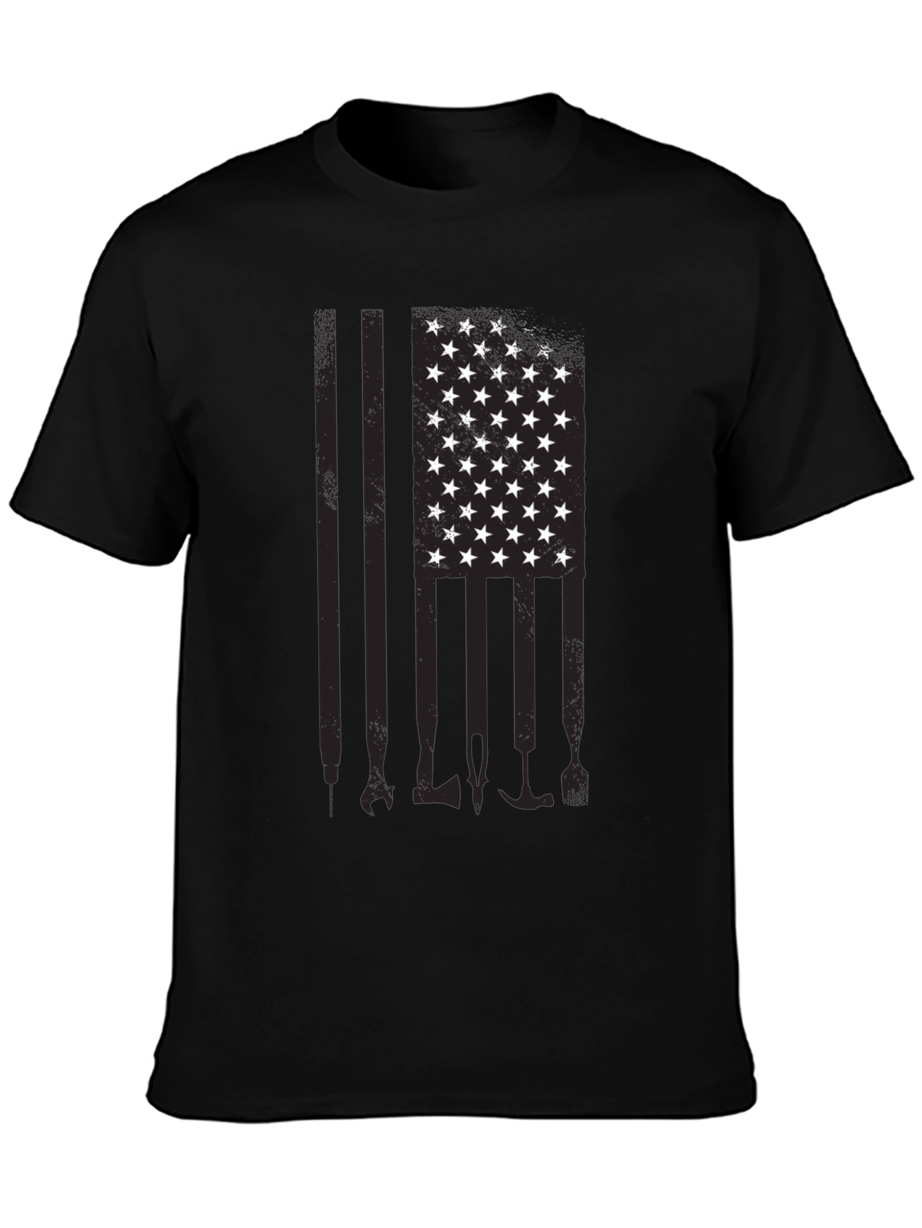 American Flag Tools Black T-Shirt