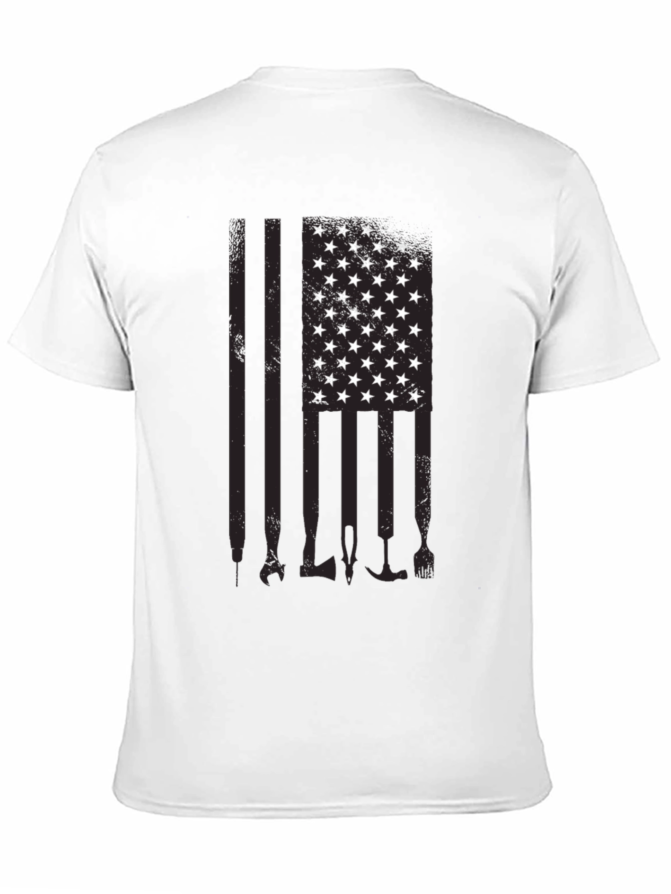 American Flag Tools Black T-Shirt