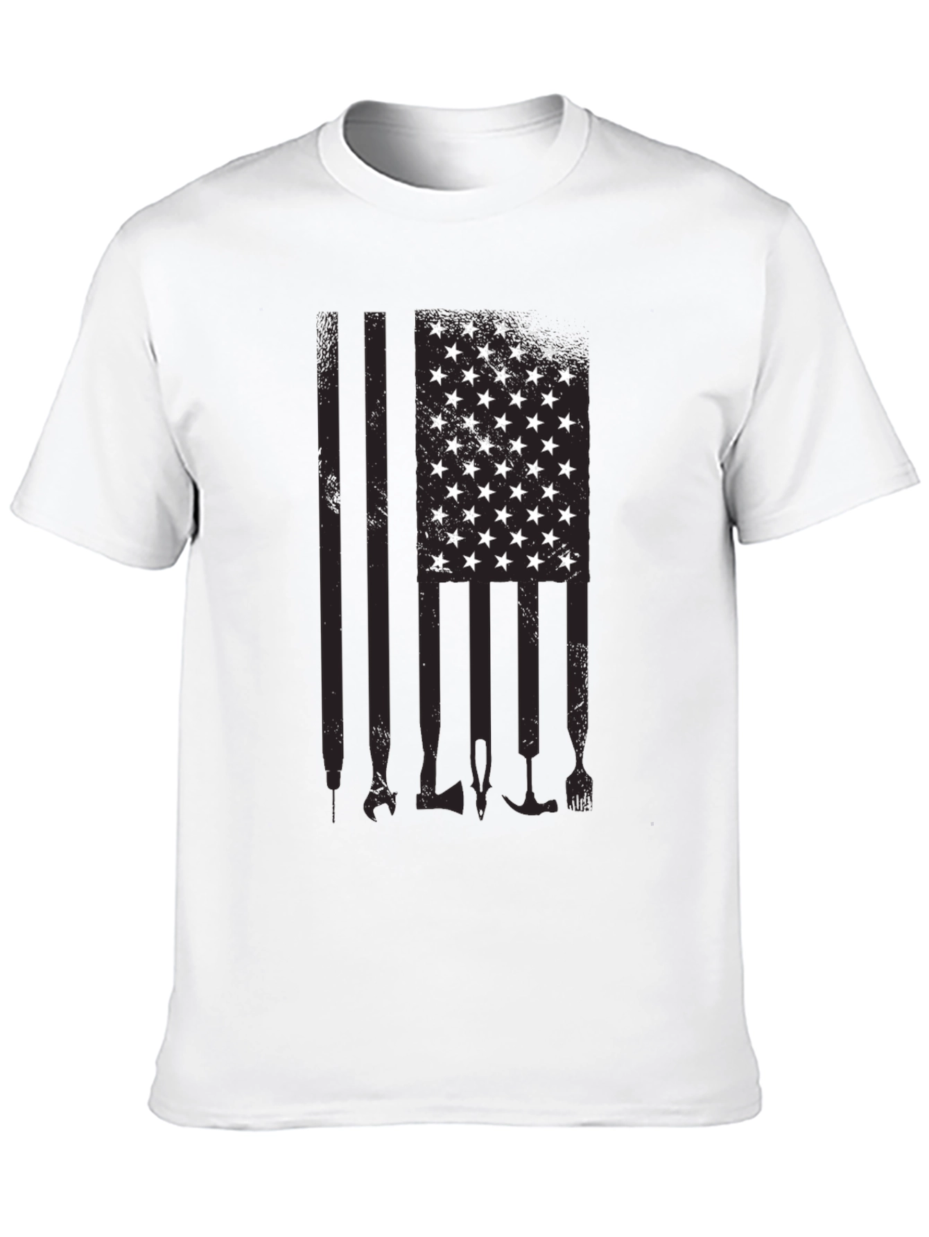 American Flag Tools Black T-Shirt