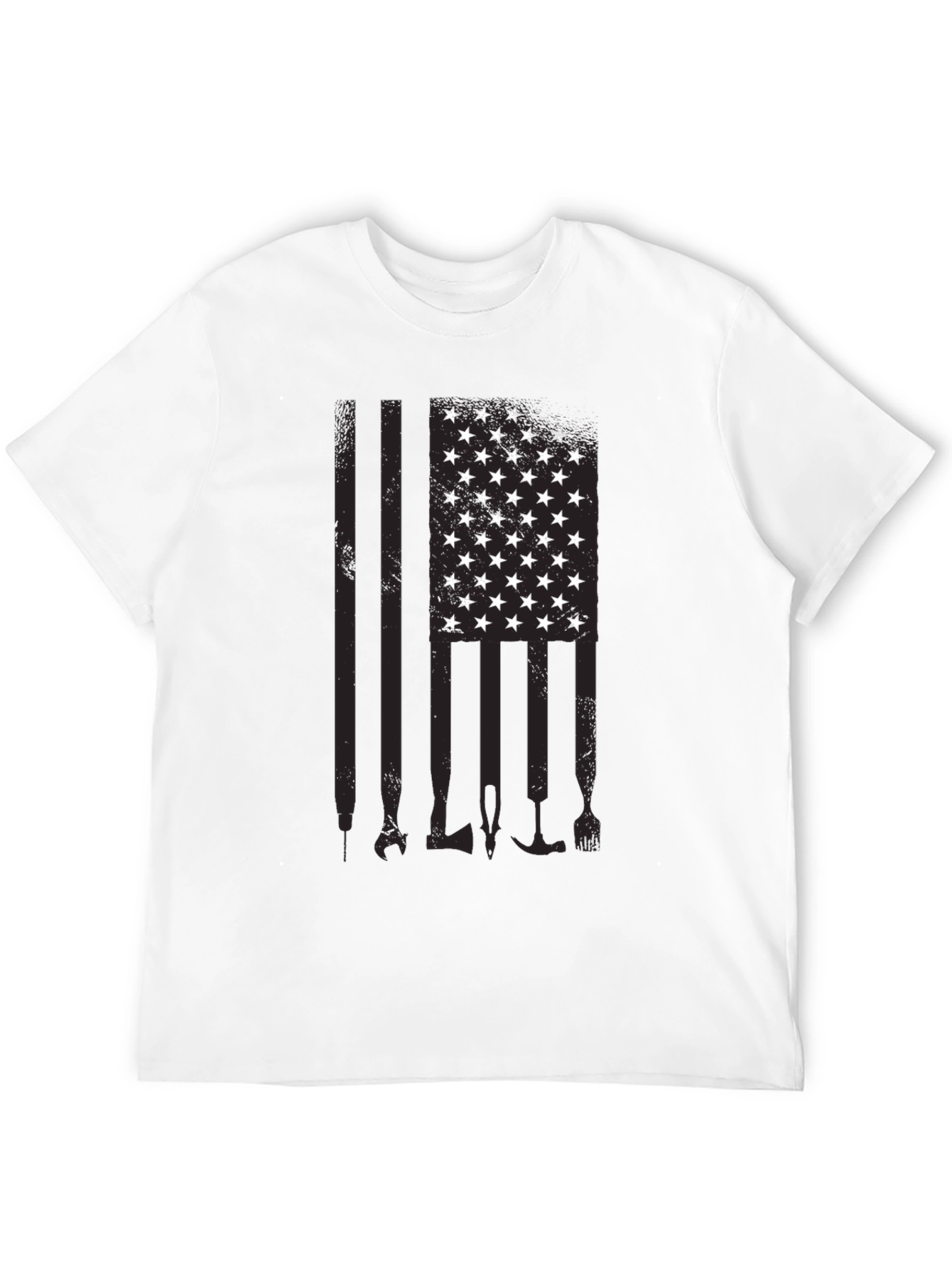 American Flag Tools Black T-Shirt