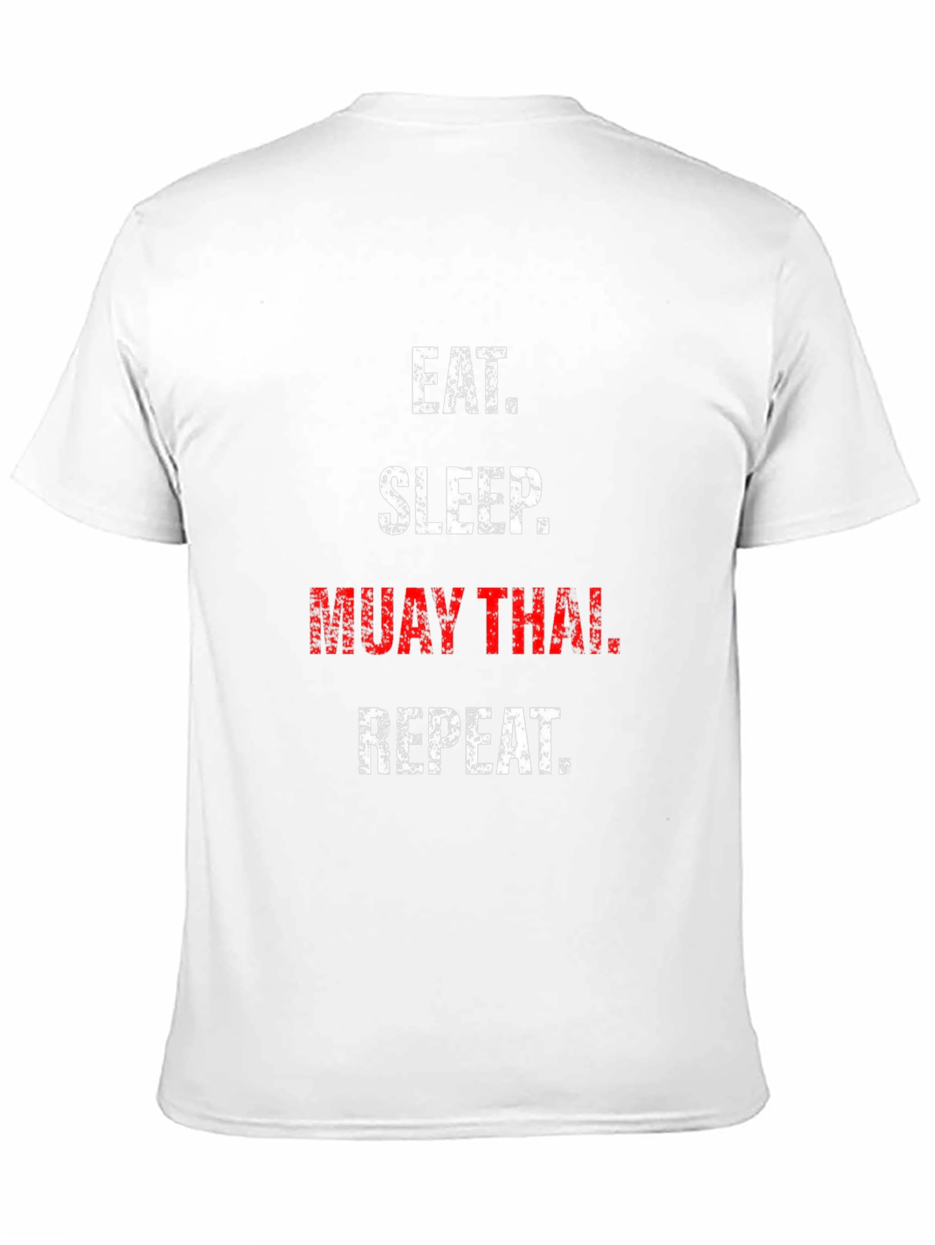Eat Sleep Muay Thai Repeat Black Graphic T-Shirt