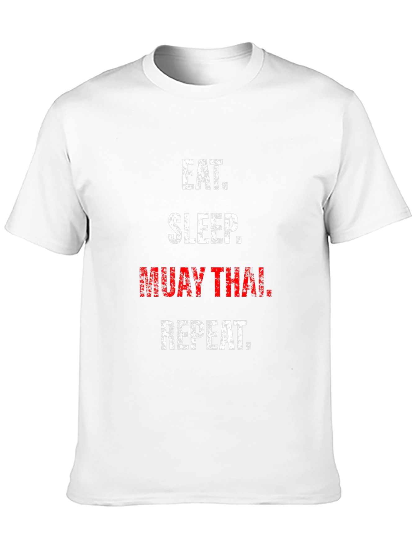 Eat Sleep Muay Thai Repeat Black Graphic T-Shirt