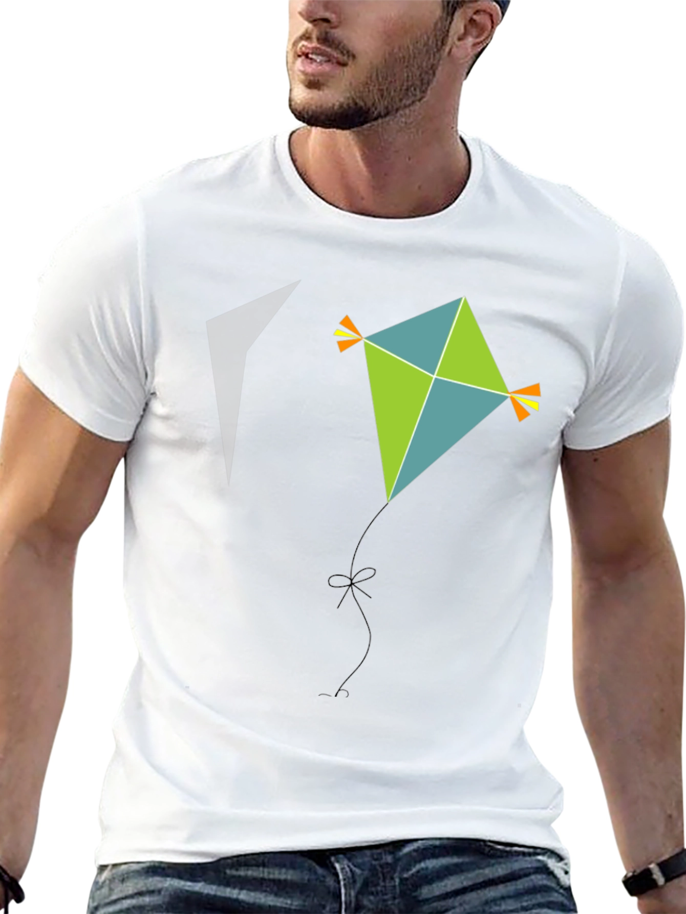 Kite Graphic Tee - Black Cotton Casual Wear