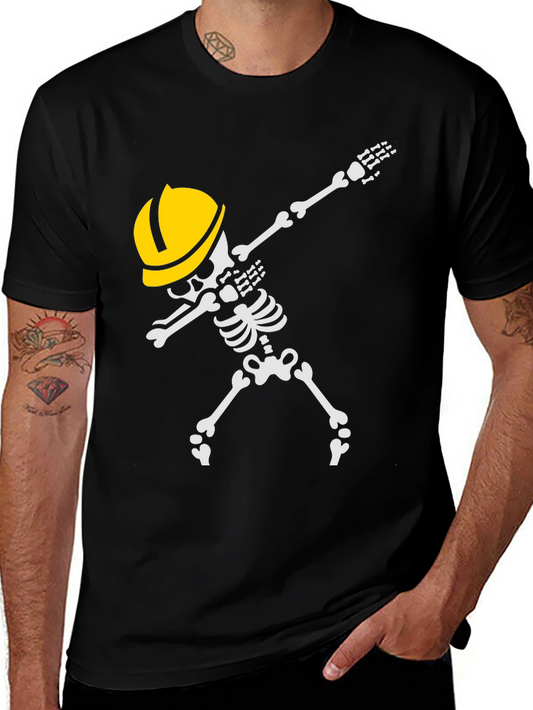 Construction Skeleton Dabbing T-Shirt