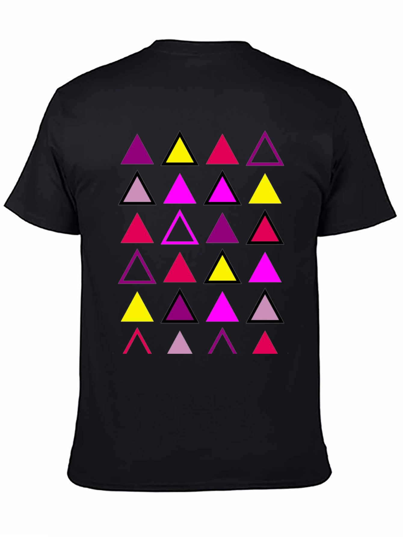 Geometric Triangle Print Mens T-Shirt