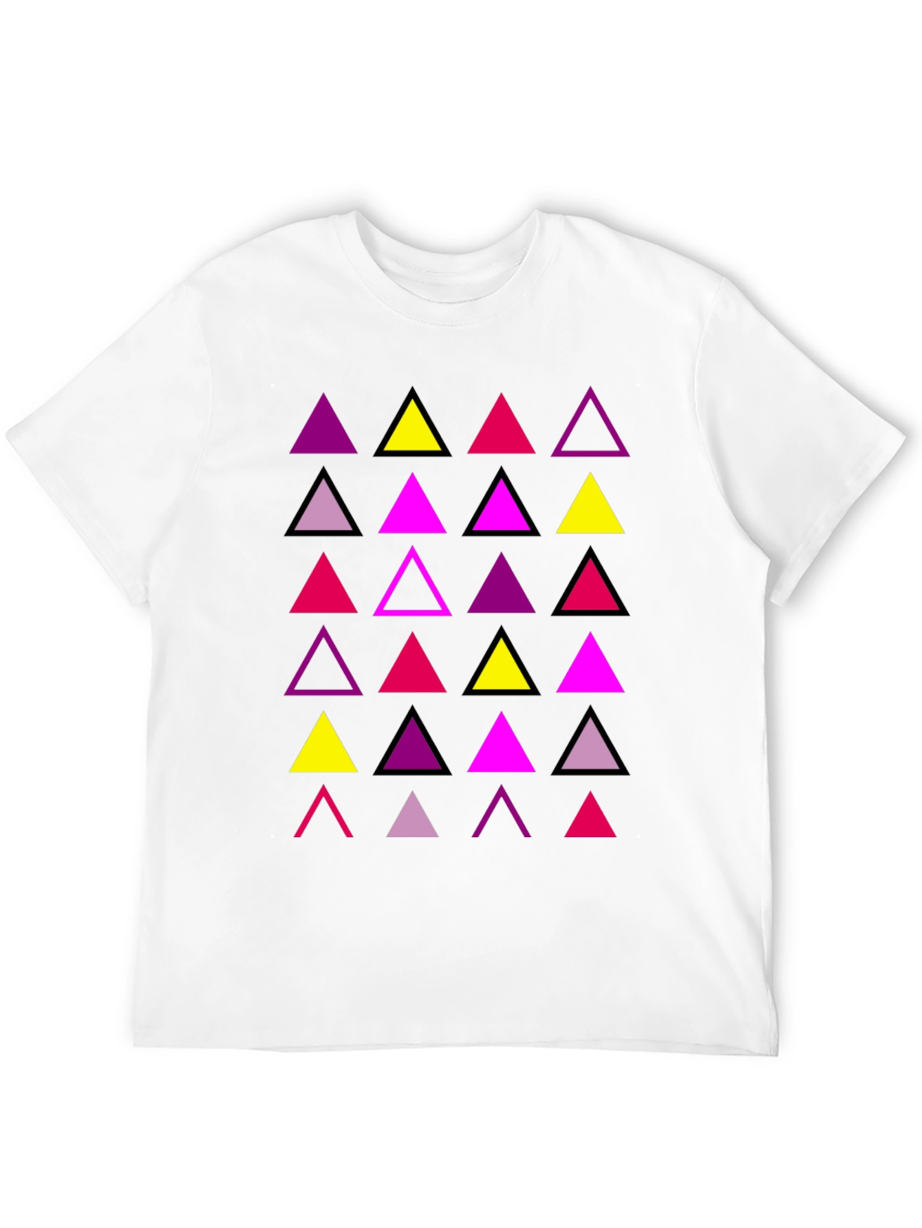Geometric Triangle Print Mens T-Shirt