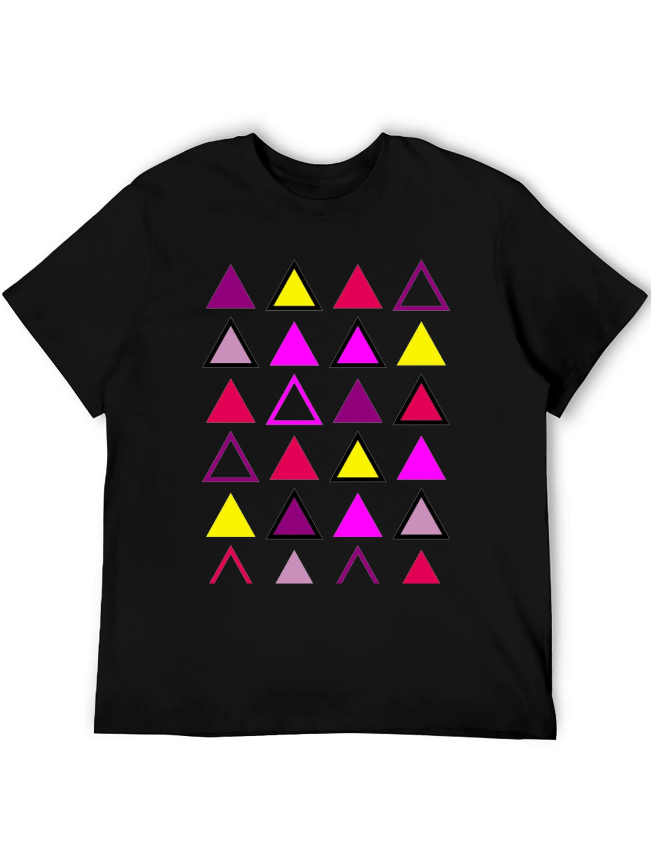 Geometric Triangle Print Mens T-Shirt