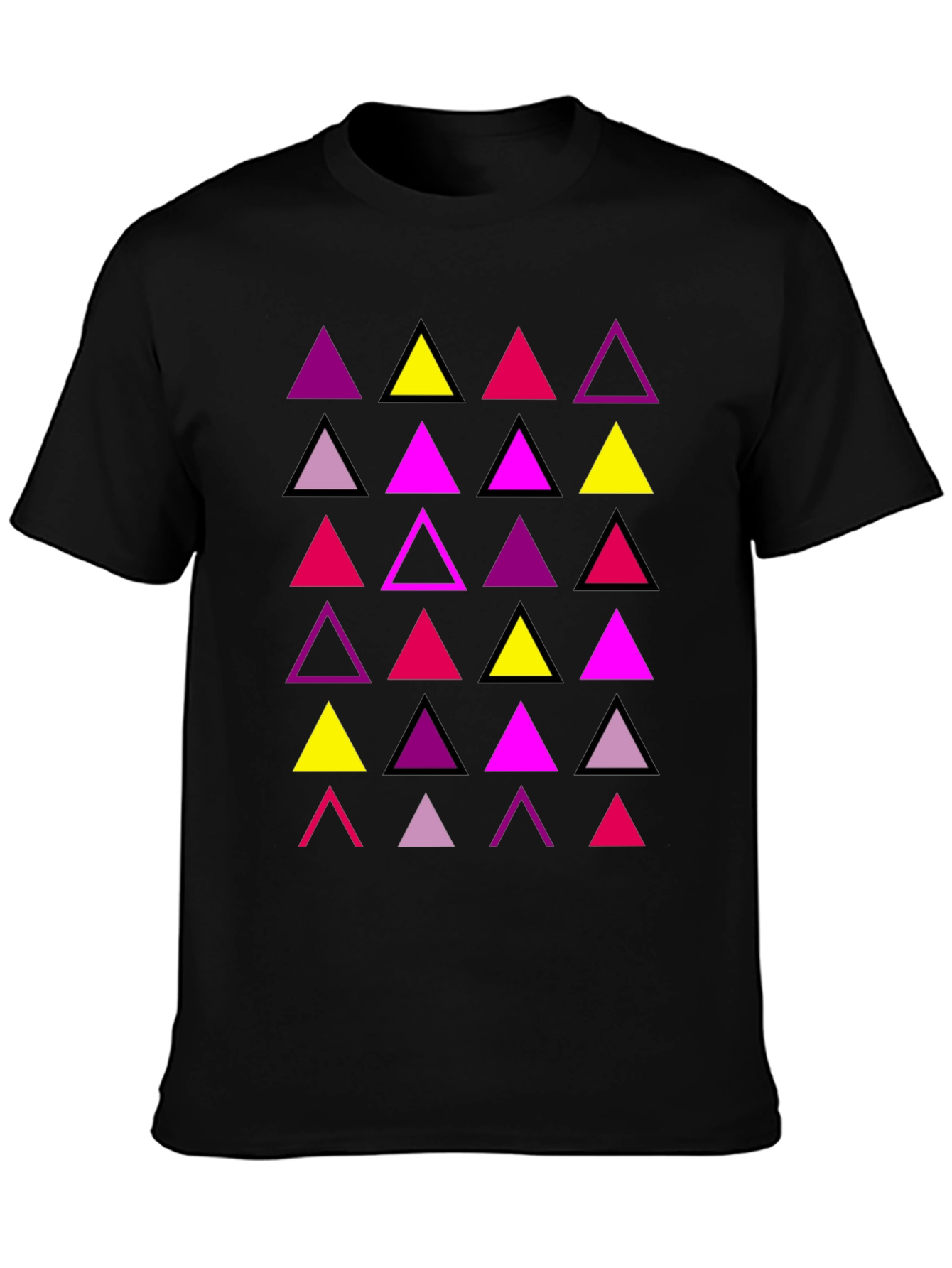 Geometric Triangle Print Mens T-Shirt