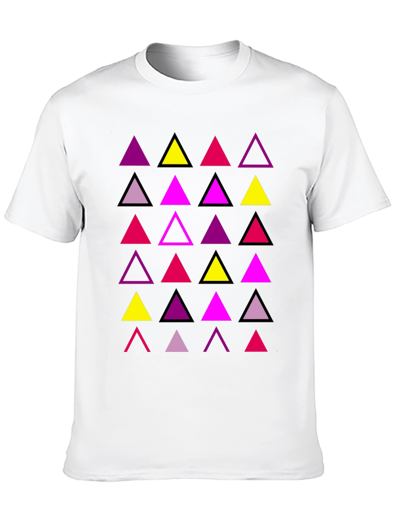 Geometric Triangle Print Mens T-Shirt
