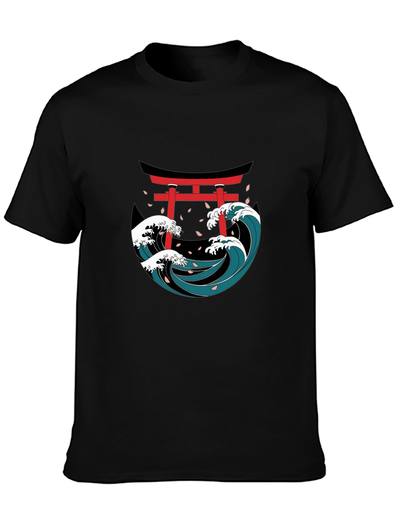 Japanese Wave Torii Gate Graphic Tee