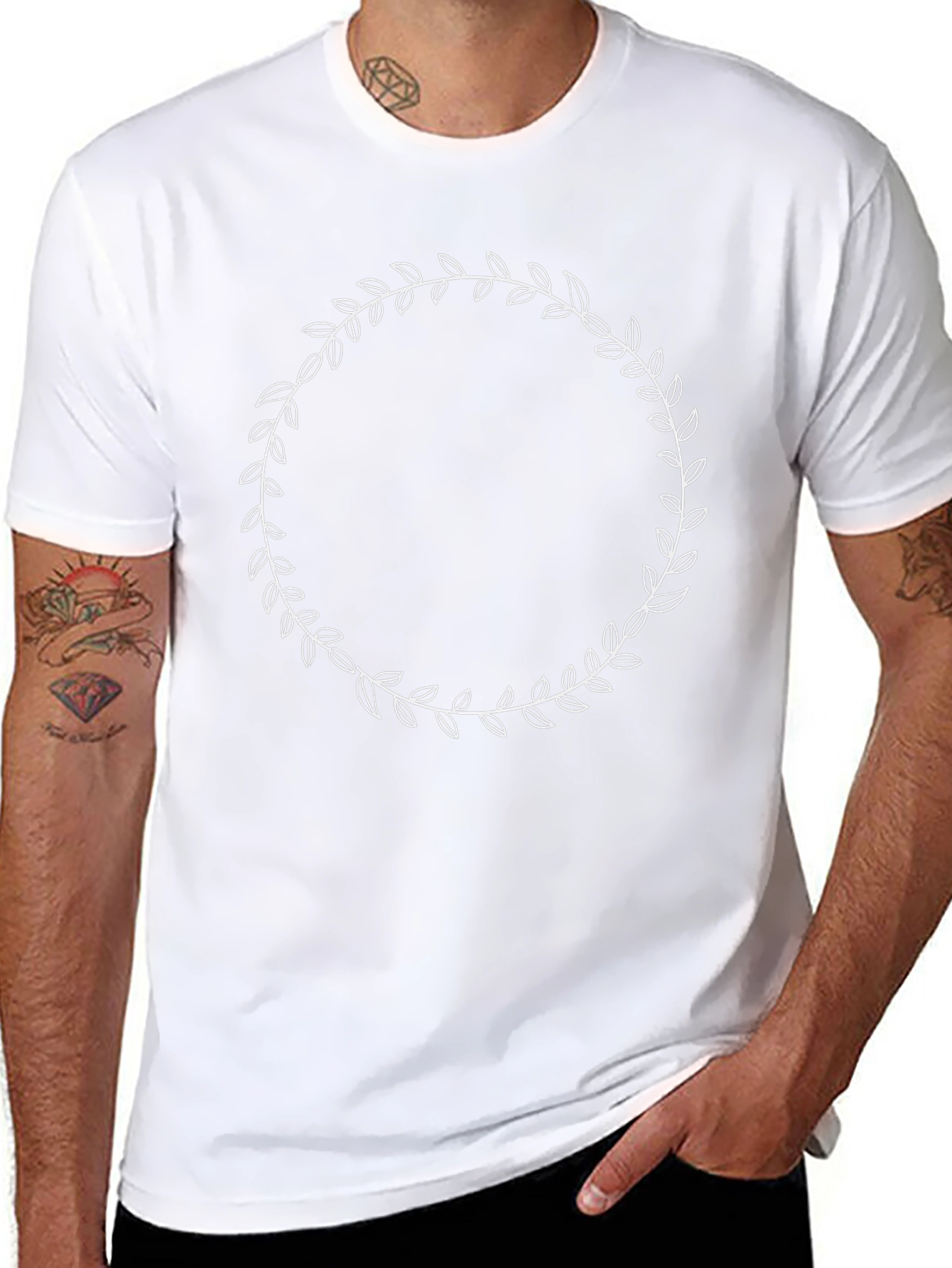 Leaf Wreath Graphic T-Shirt