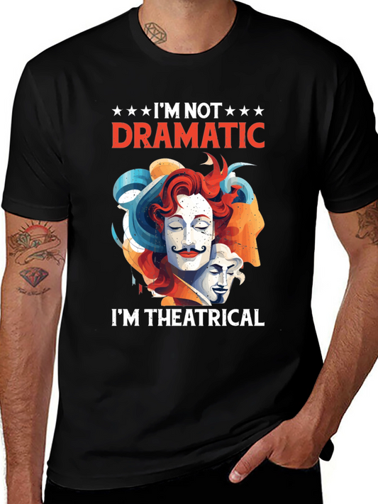 Theatrical Graphic Tee - Drama Mask T-Shirt