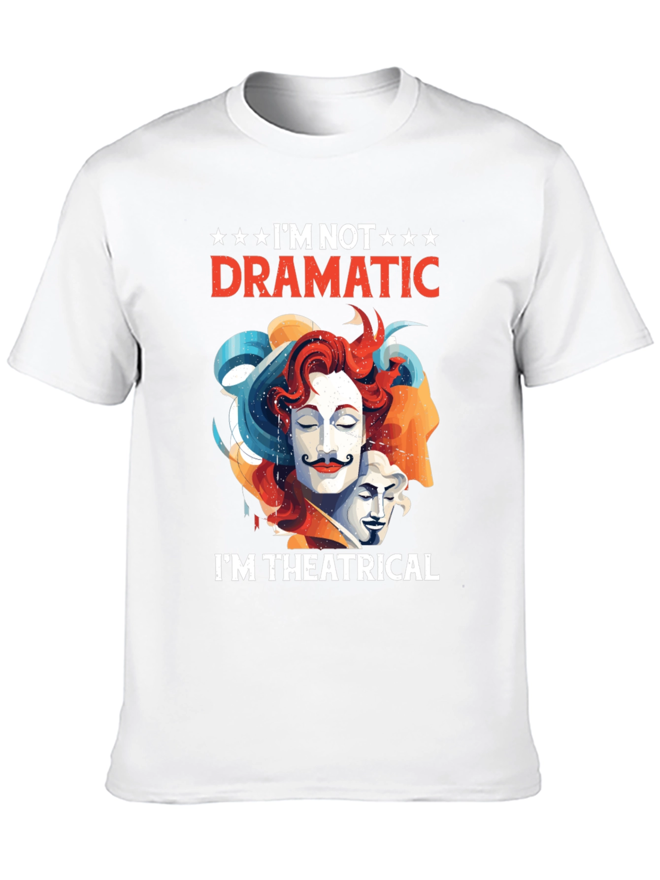 Theatrical Graphic Tee - Drama Mask T-Shirt