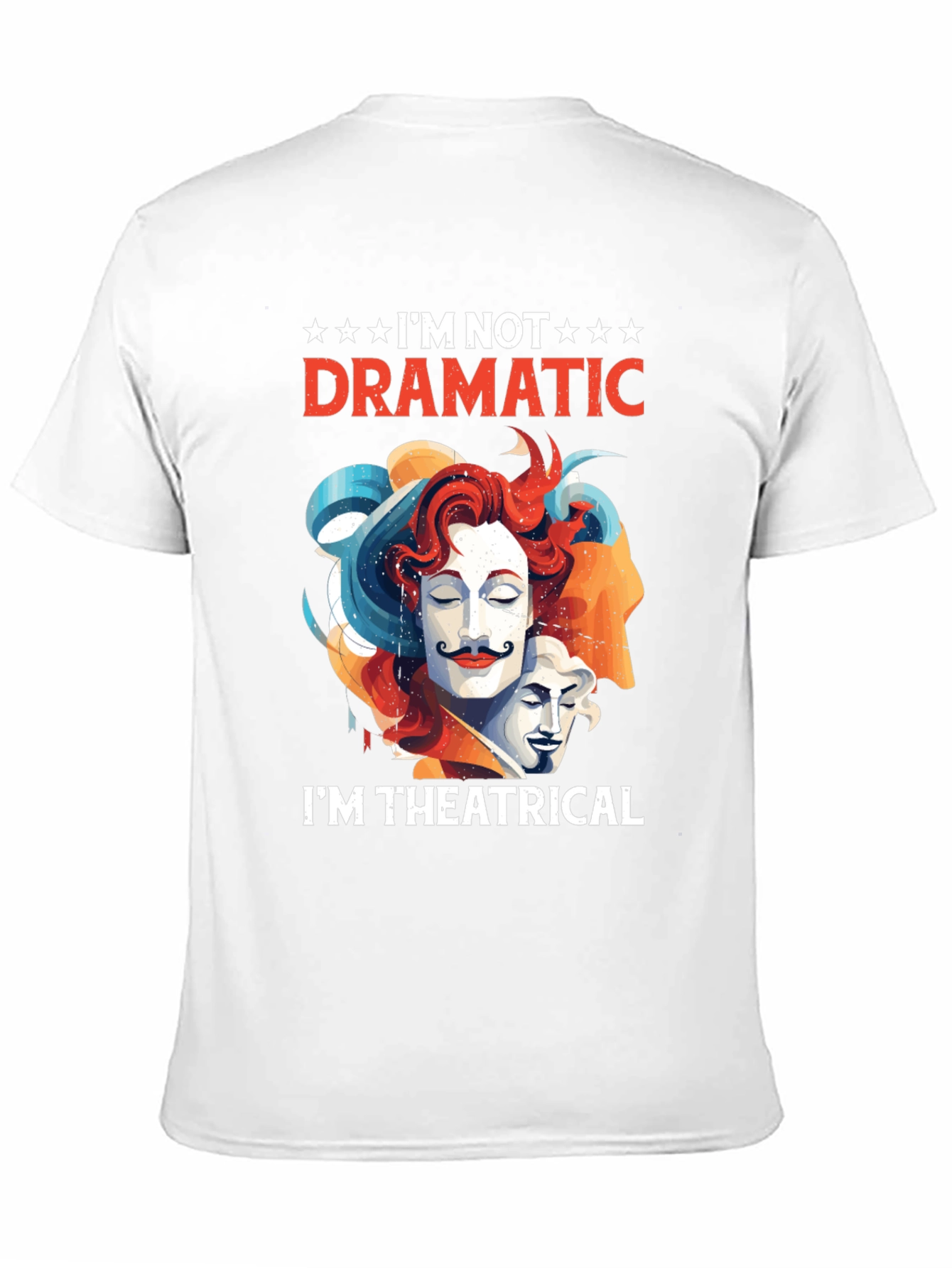 Theatrical Graphic Tee - Drama Mask T-Shirt