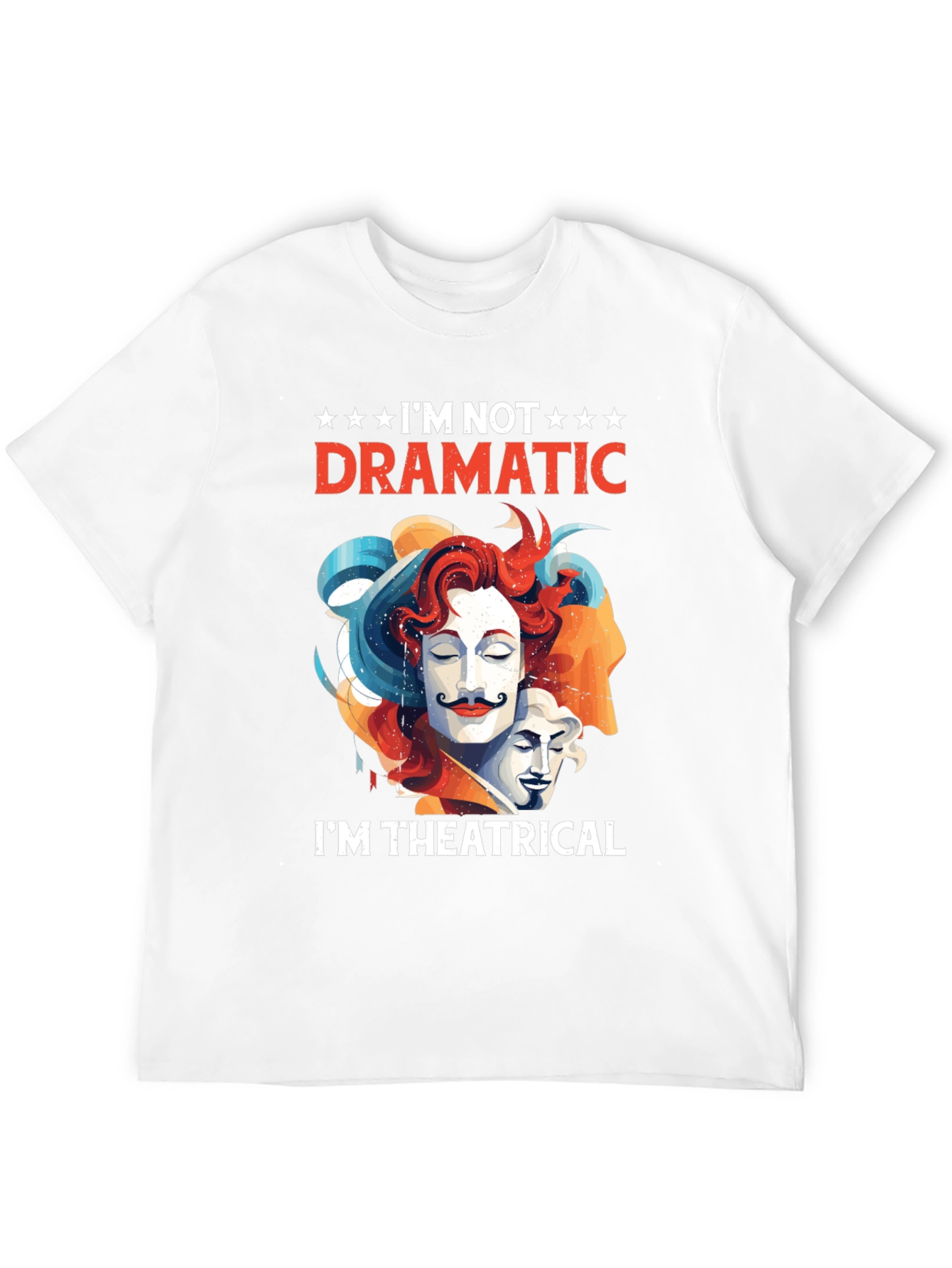 Theatrical Graphic Tee - Drama Mask T-Shirt