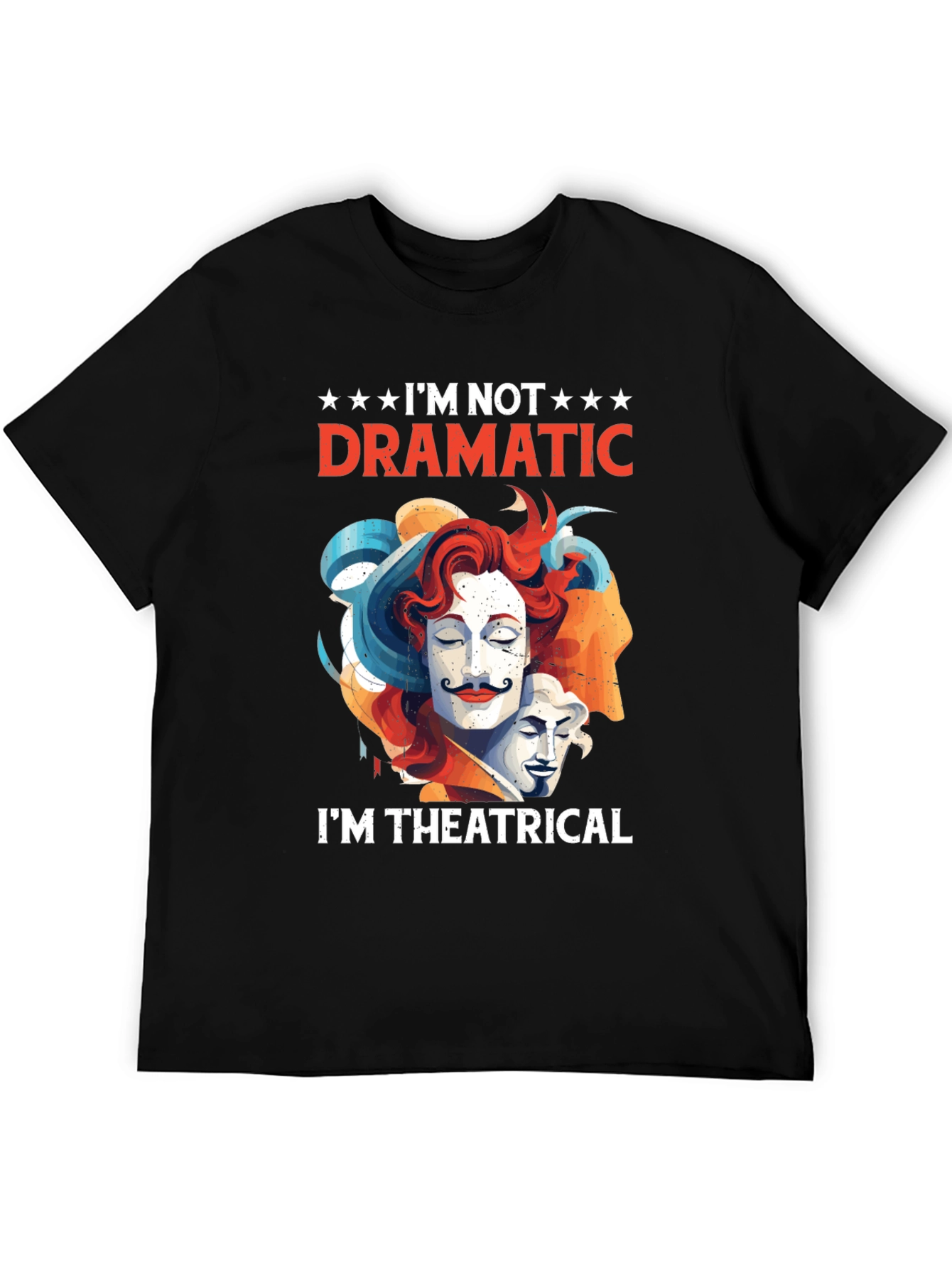 Theatrical Graphic Tee - Drama Mask T-Shirt