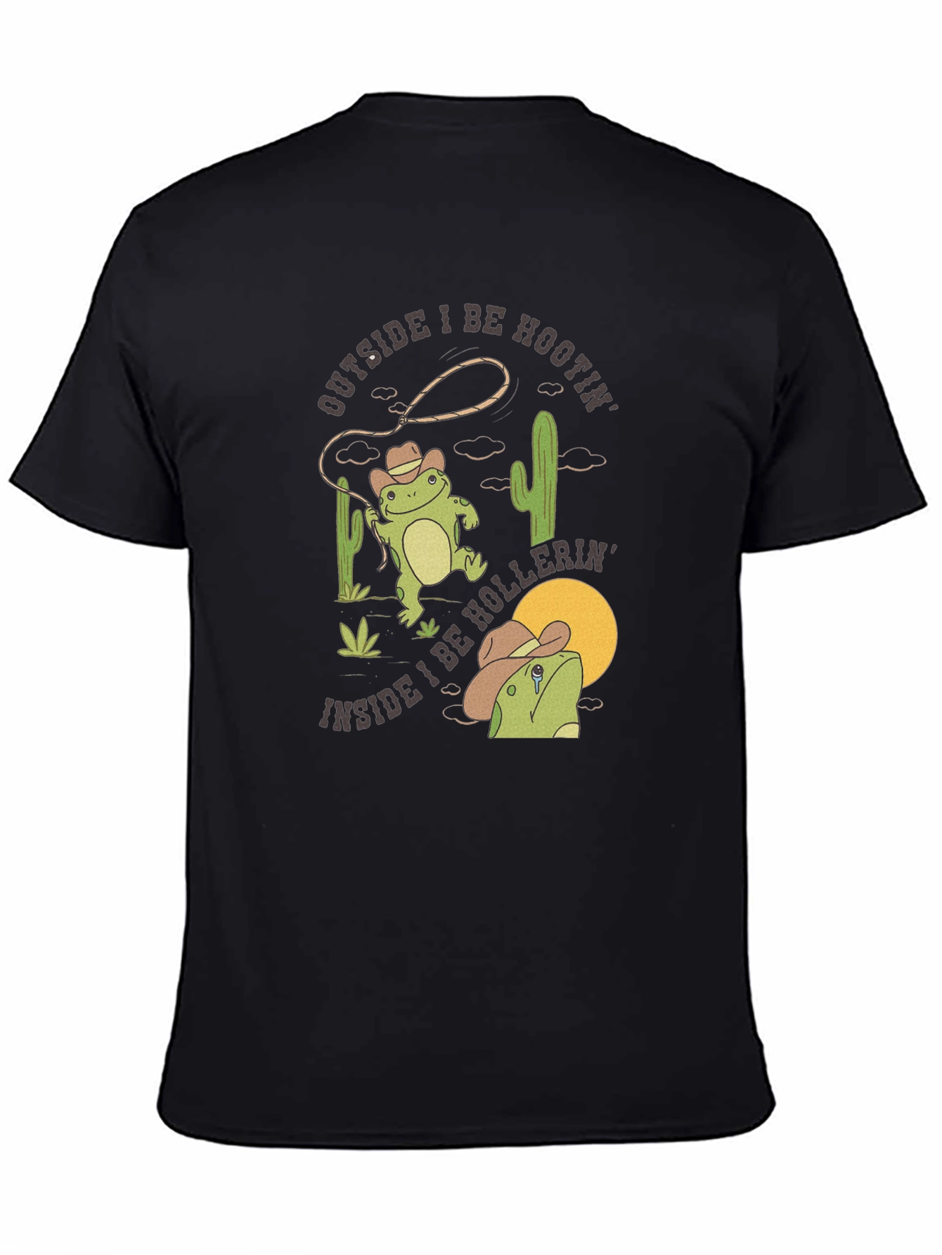 Cowboy Frog Graphic T-Shirt - Hootin and Hollerin