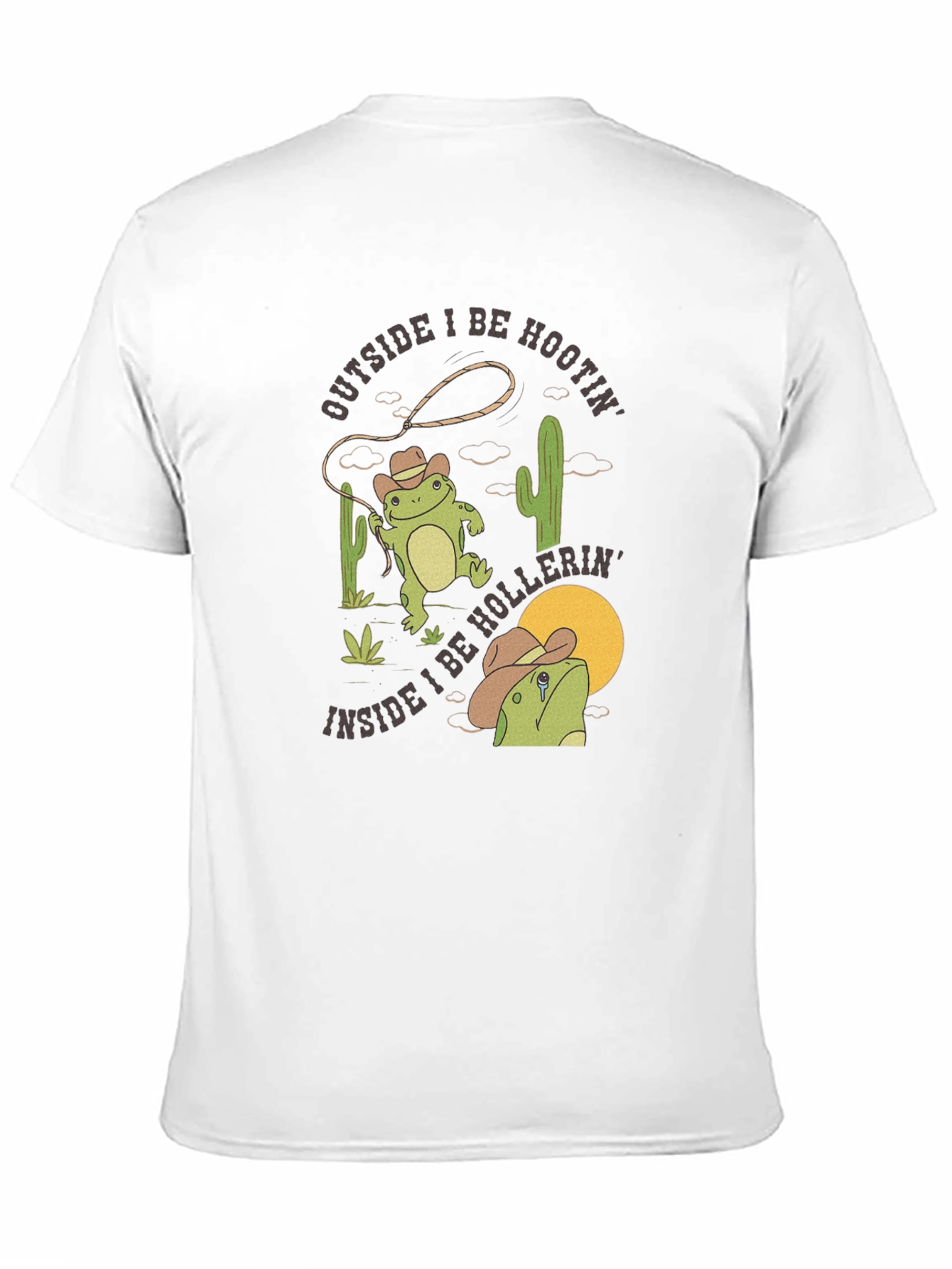 Cowboy Frog Graphic T-Shirt - Hootin and Hollerin