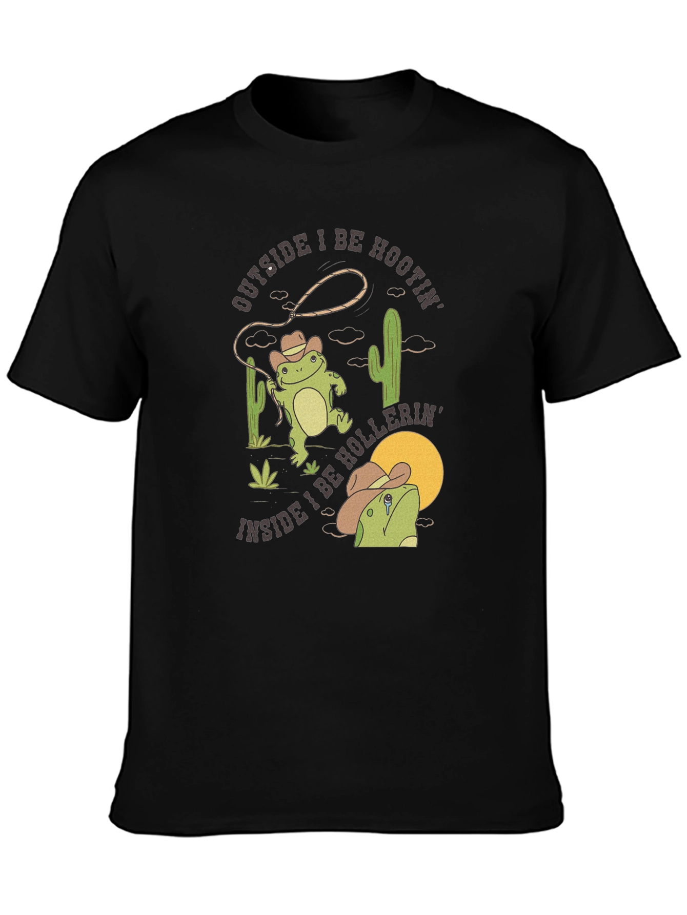 Cowboy Frog Graphic T-Shirt - Hootin and Hollerin