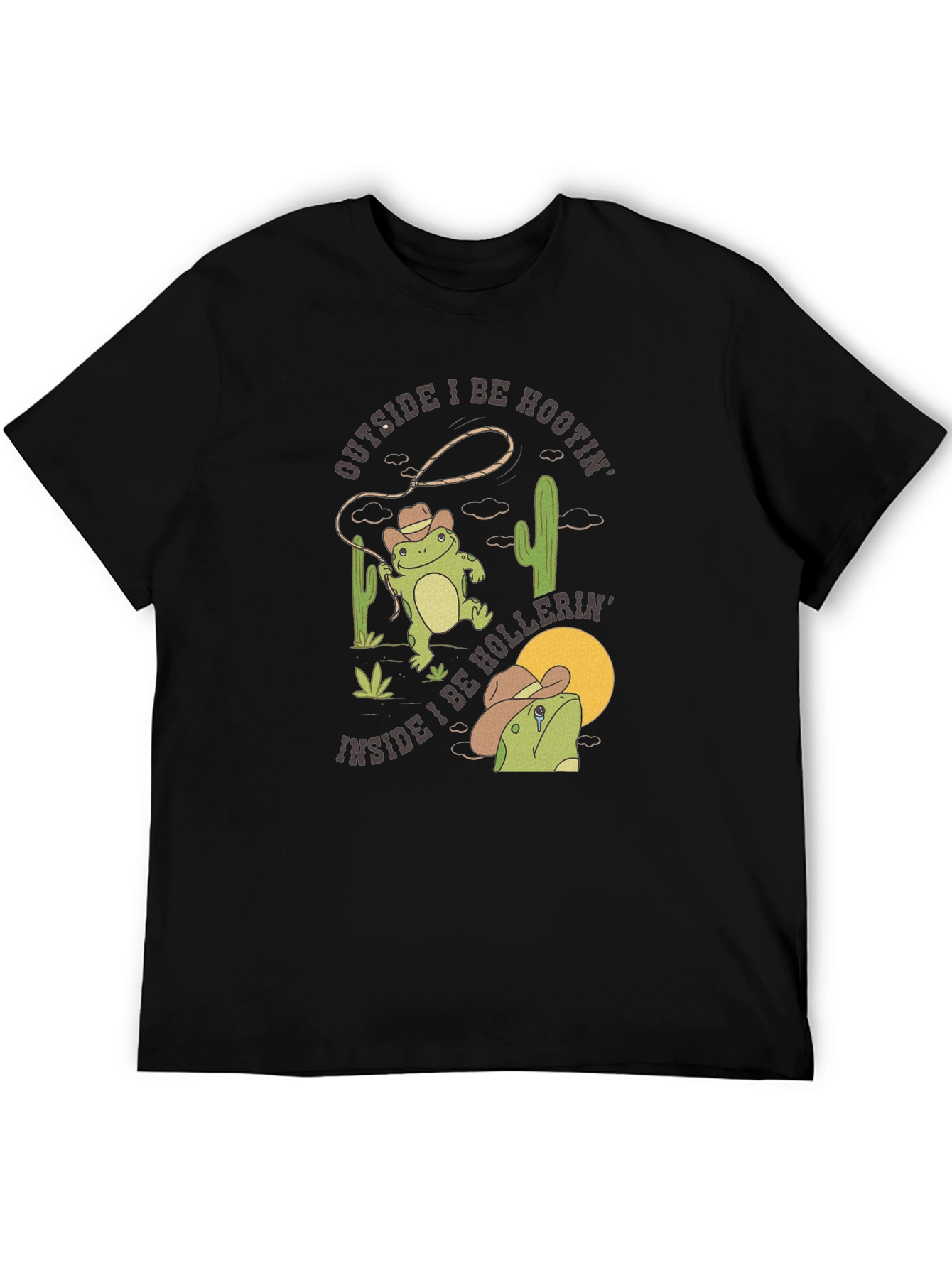 Cowboy Frog Graphic T-Shirt - Hootin and Hollerin