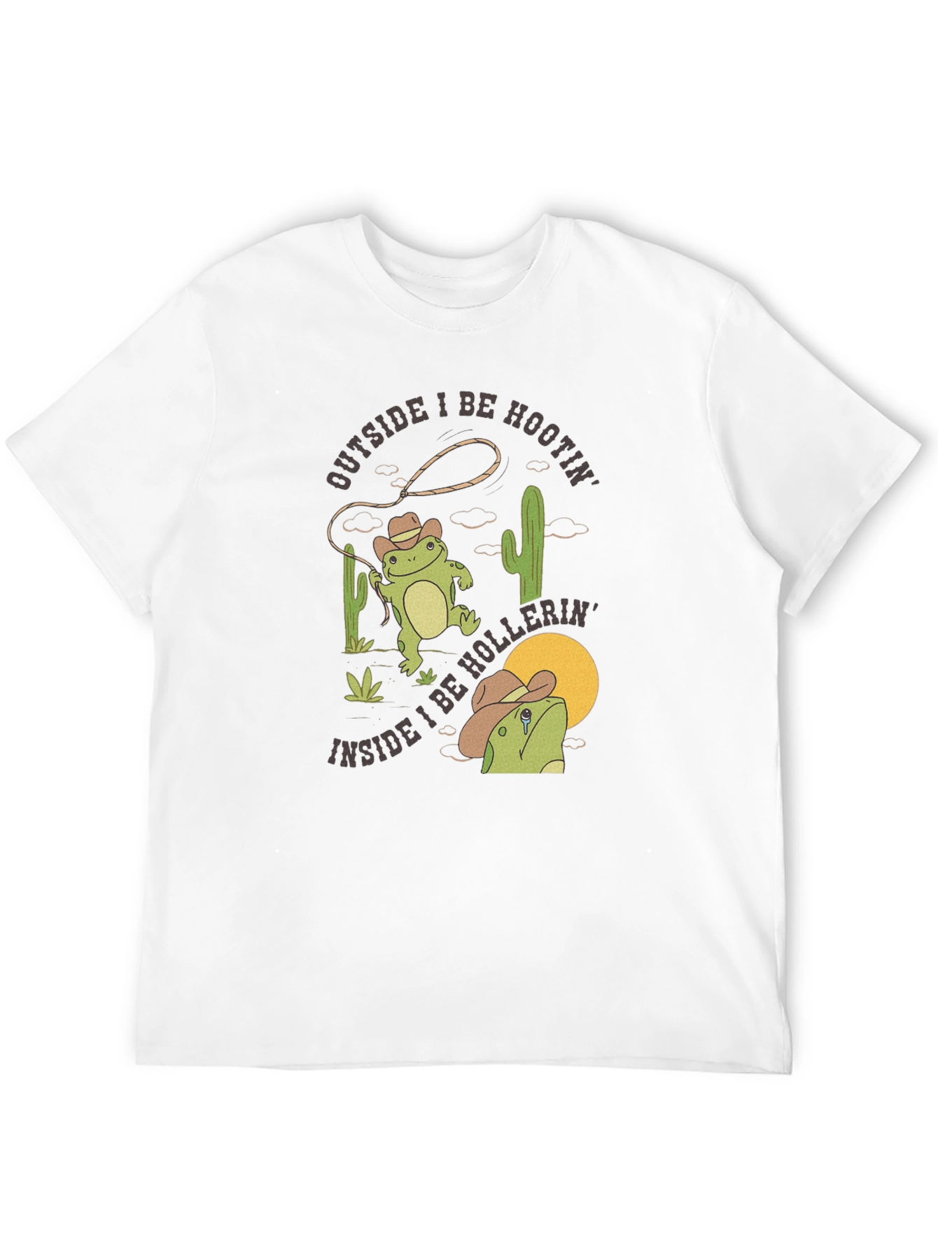 Cowboy Frog Graphic T-Shirt - Hootin and Hollerin