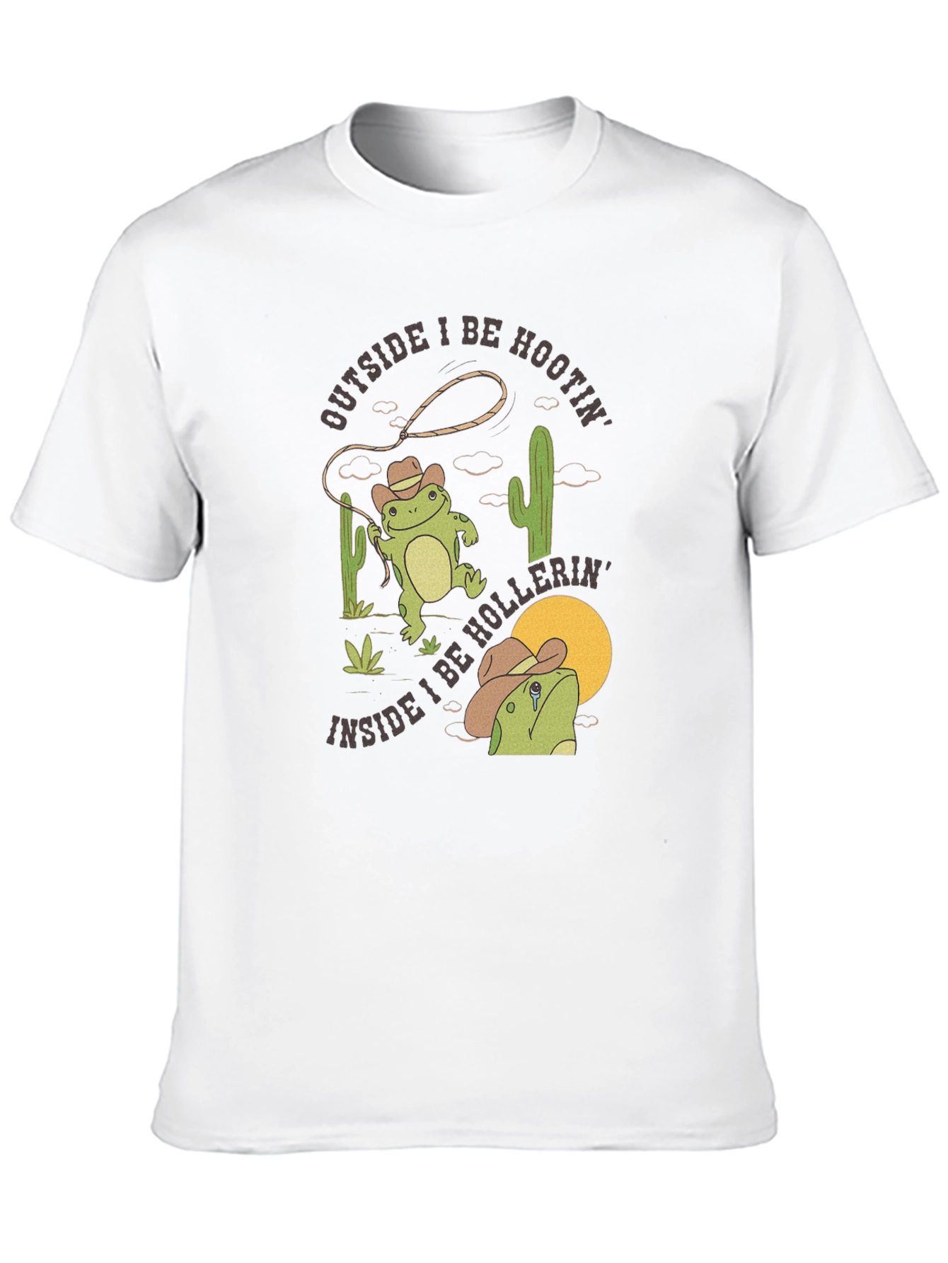 Cowboy Frog Graphic T-Shirt - Hootin and Hollerin