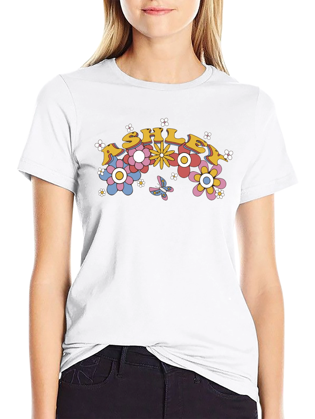 Ashley Floral Rainbow T-Shirt