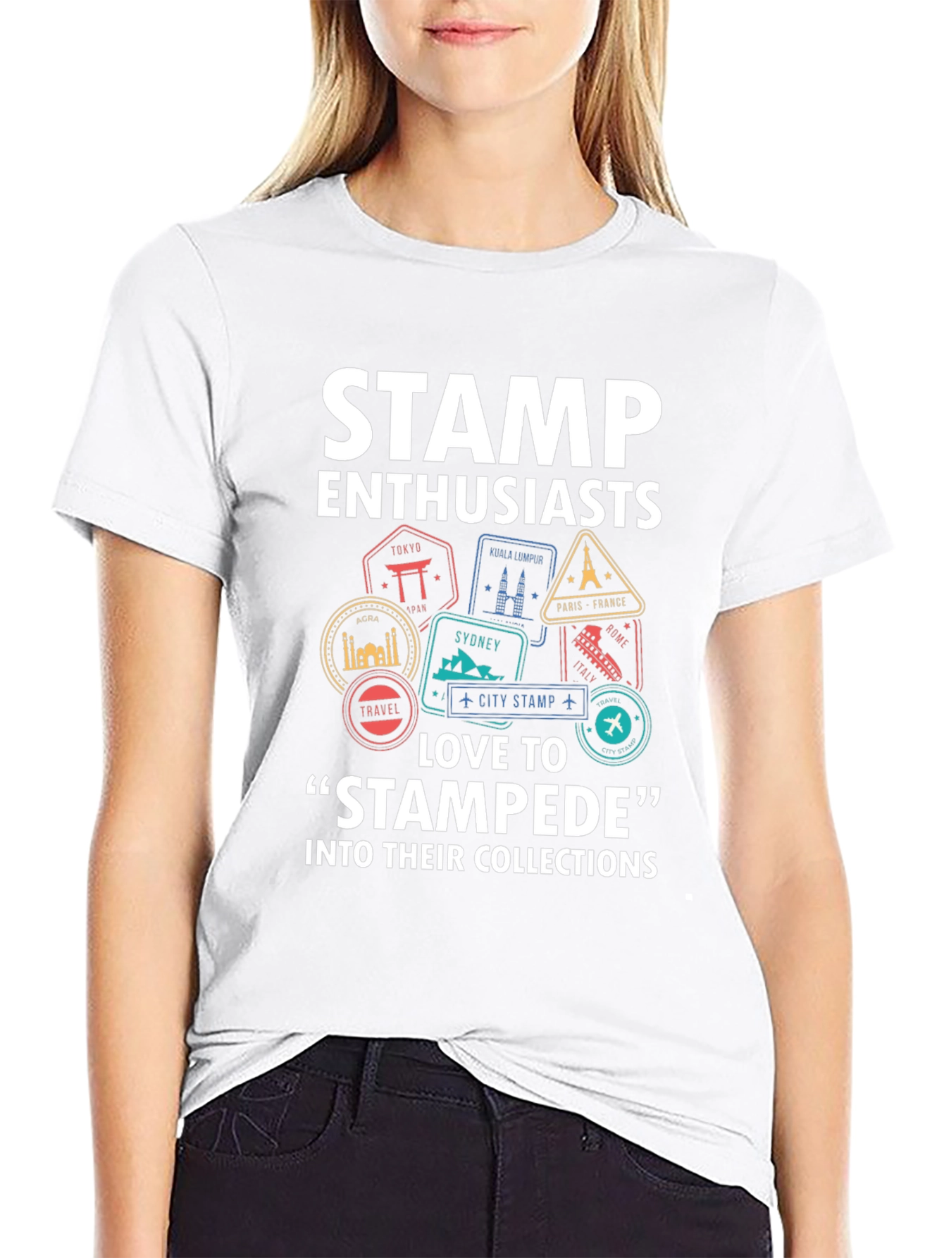 Stamp Enthusiast Travel Stamp T-Shirt