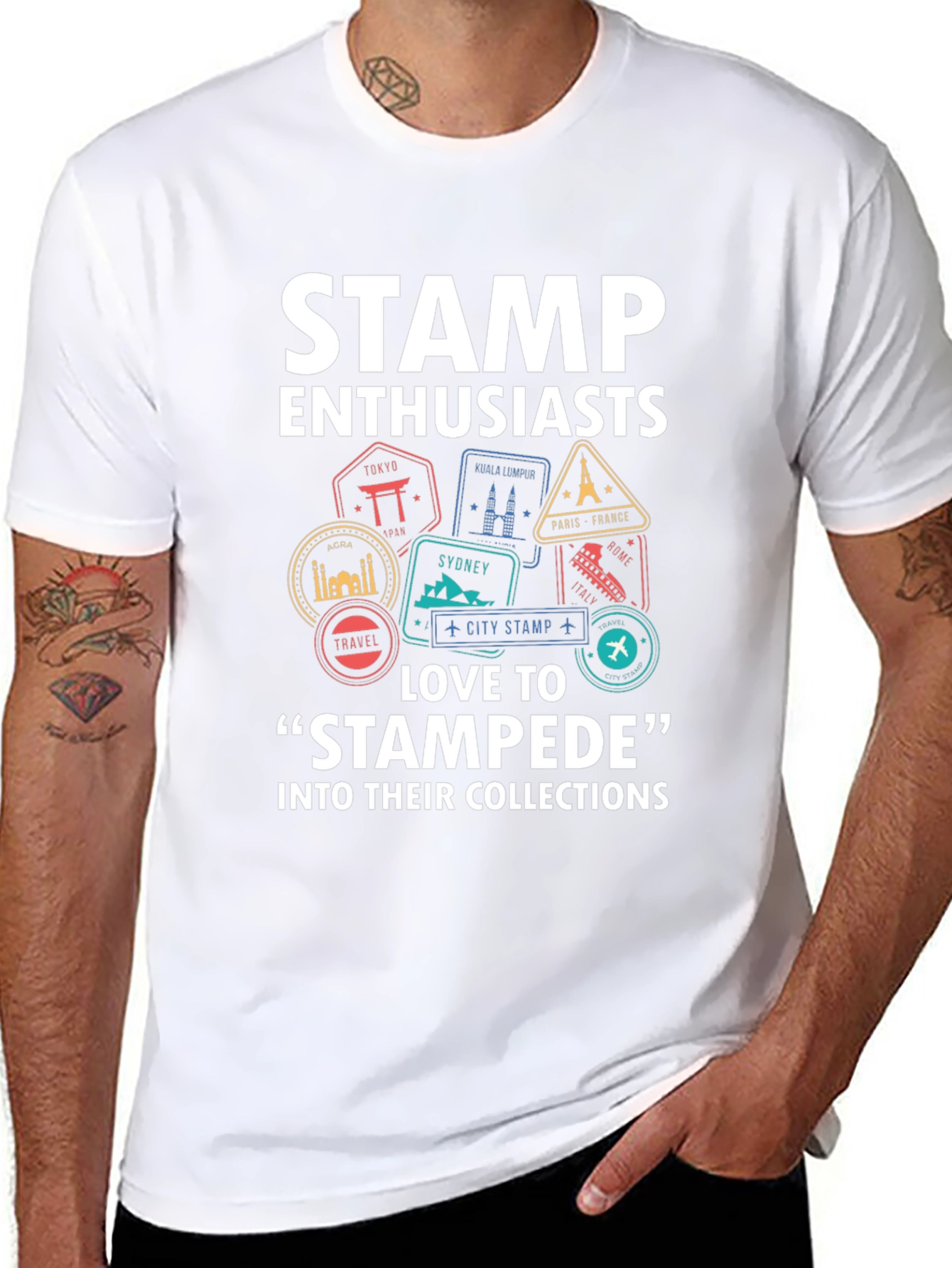 Stamp Enthusiast Travel Stamp T-Shirt