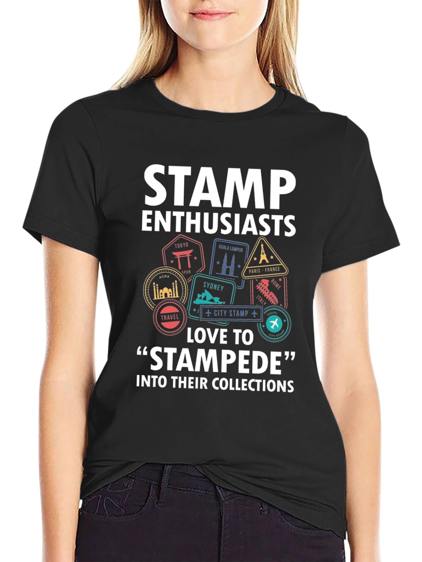 Stamp Enthusiast Travel Stamp T-Shirt