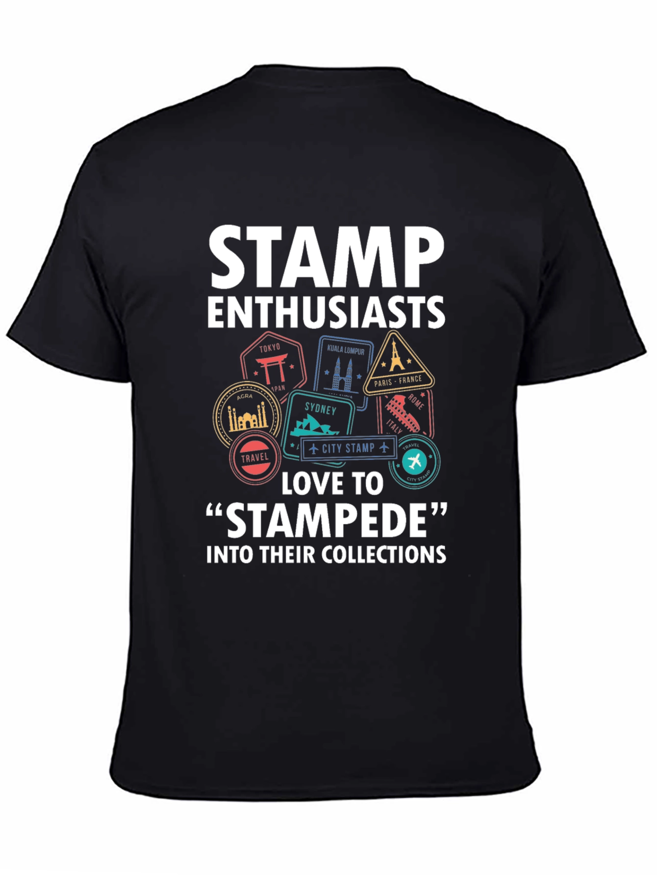 Stamp Enthusiast Travel Stamp T-Shirt