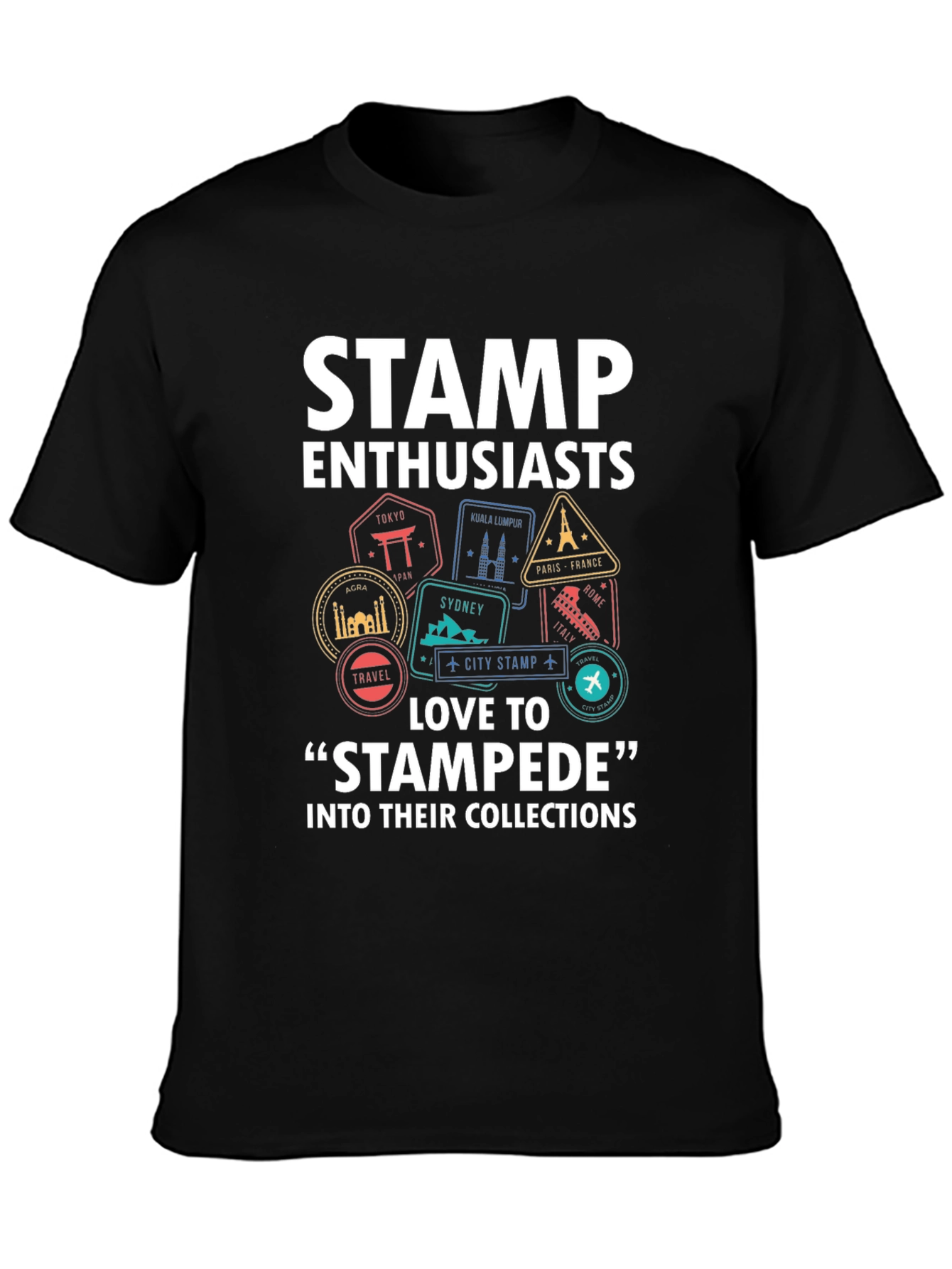Stamp Enthusiast Travel Stamp T-Shirt