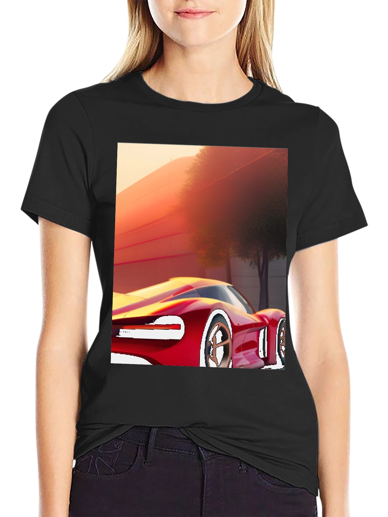 Sleek Car Graphic Tee - Modern Style