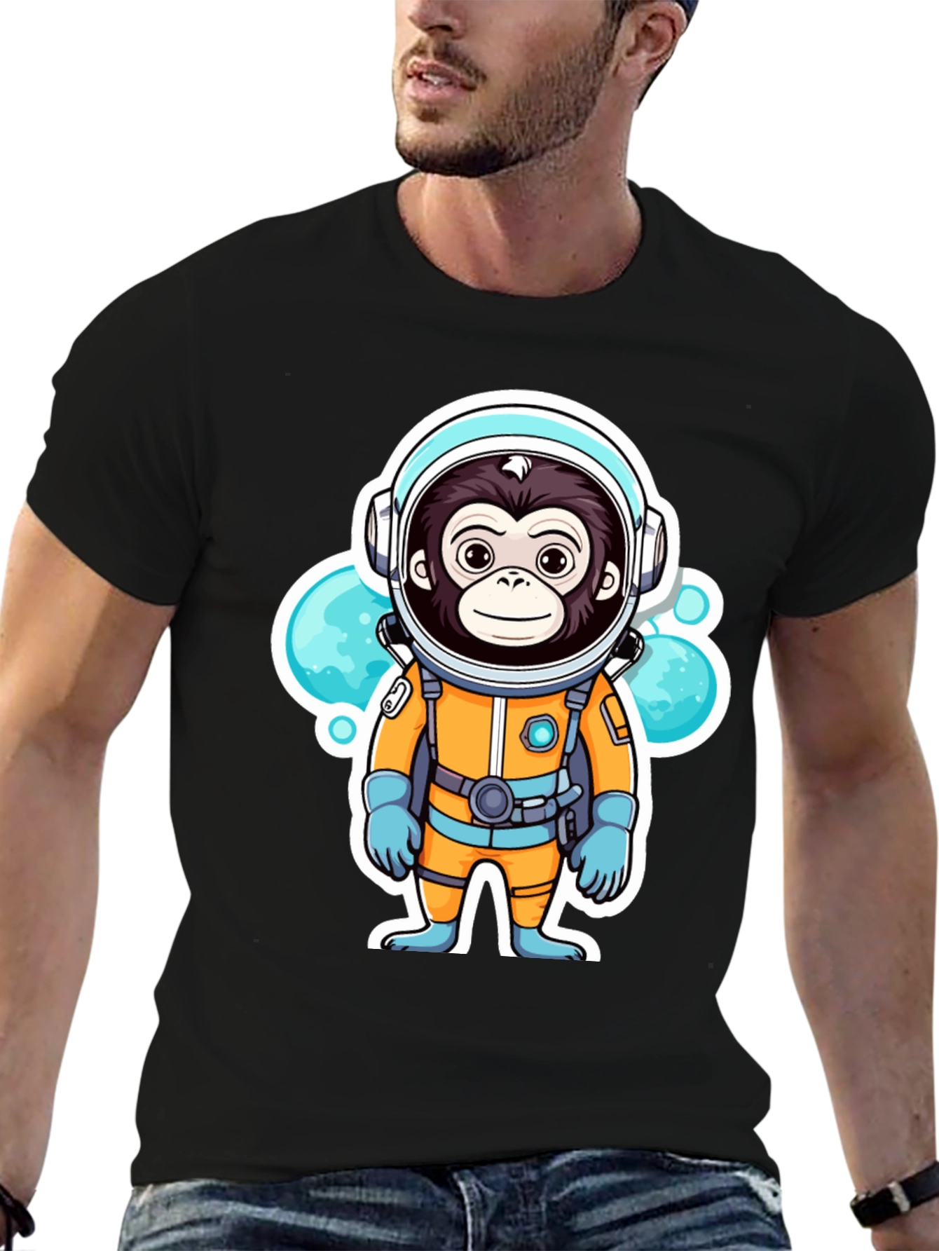 Monkey Astronaut T-Shirt - Space Adventure Graphic Tee