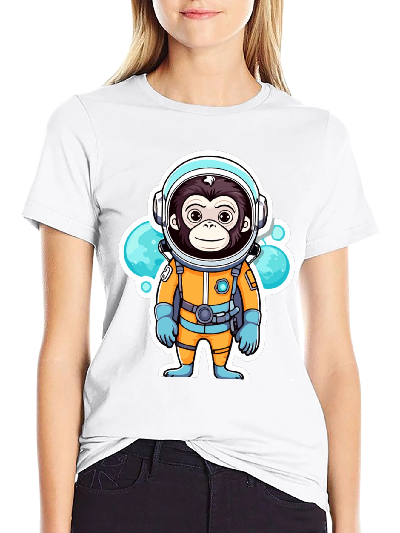 Monkey Astronaut T-Shirt - Space Adventure Graphic Tee