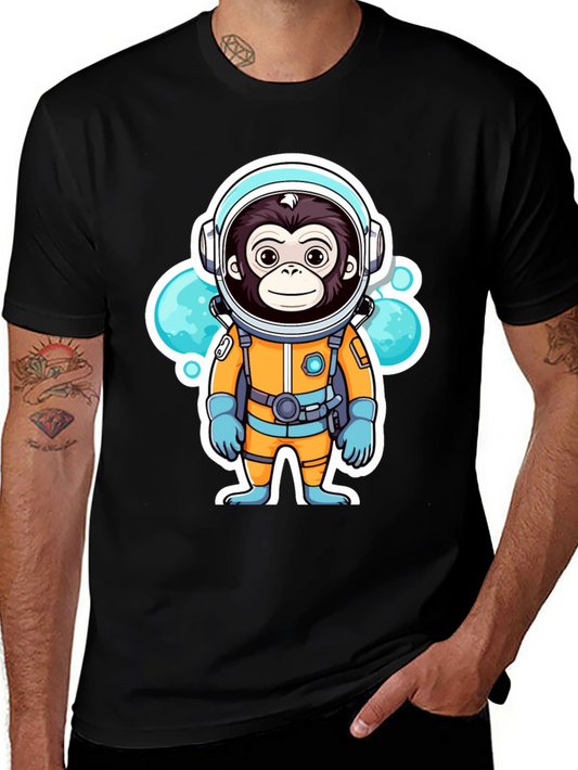 Monkey Astronaut T-Shirt - Space Adventure Graphic Tee