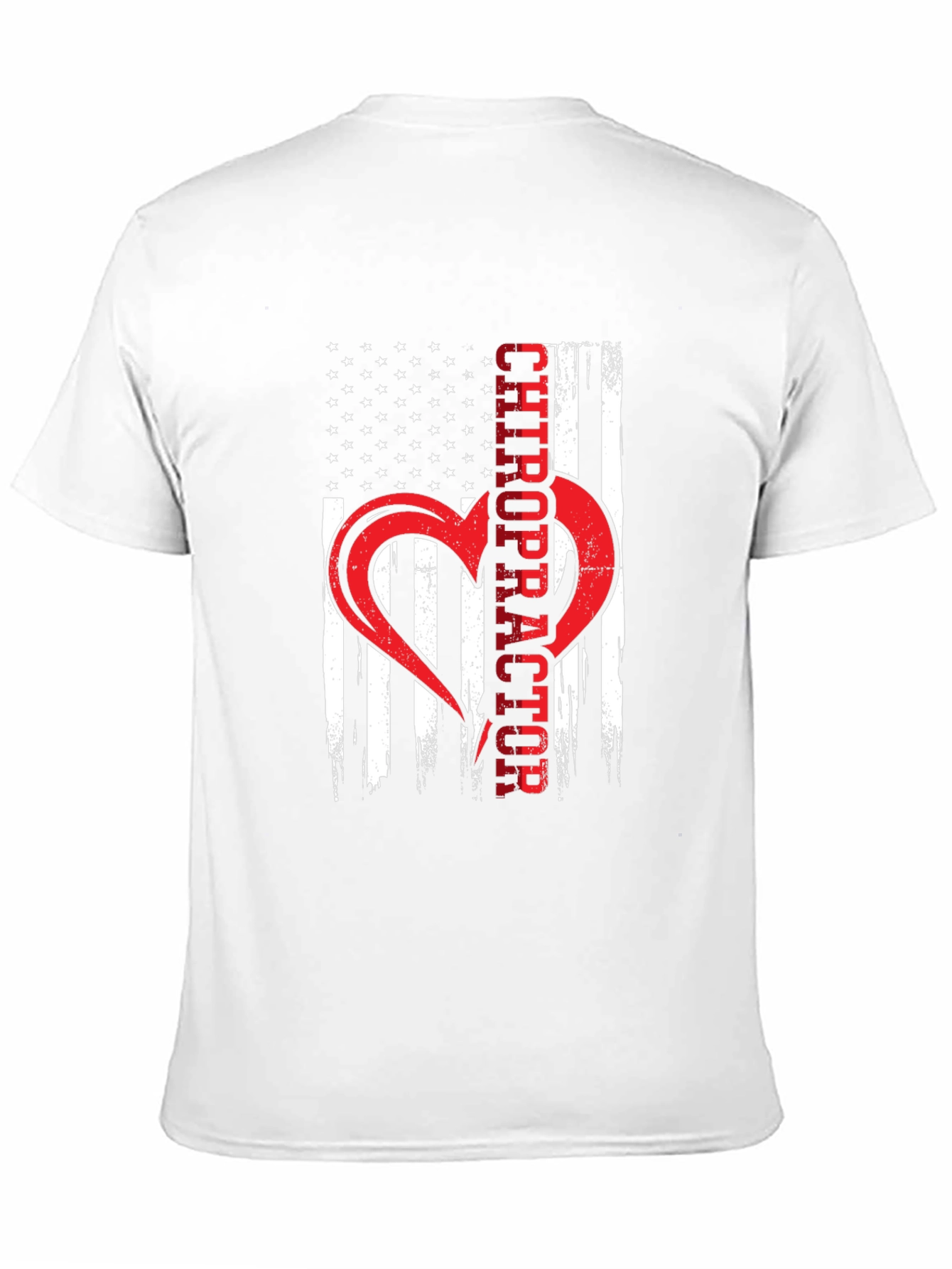 Chiropractor American Flag Heart T-Shirt
